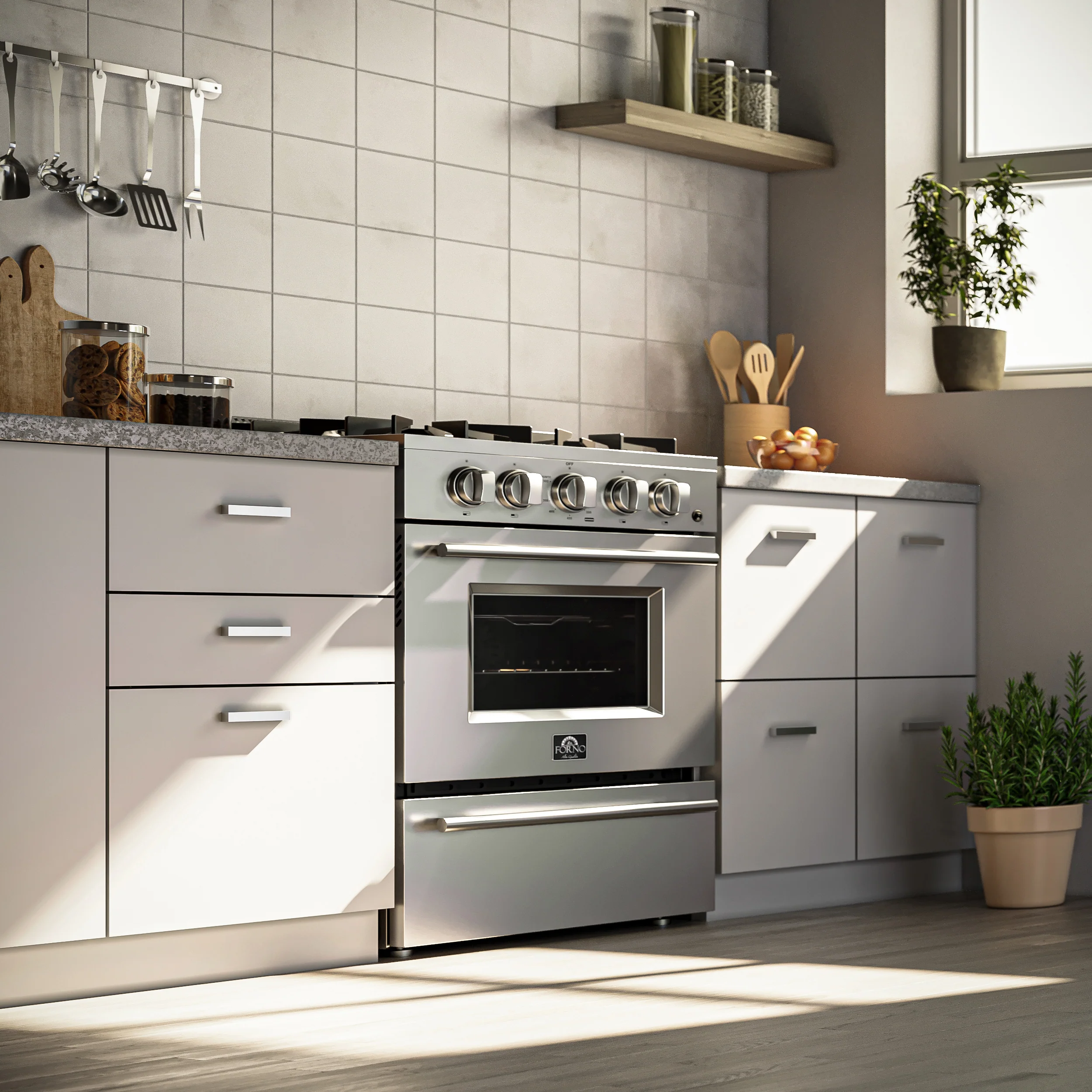 Forno Breno 24-Inch Freestanding Gas Range, Plug Included, Energy Efficient - Image 25