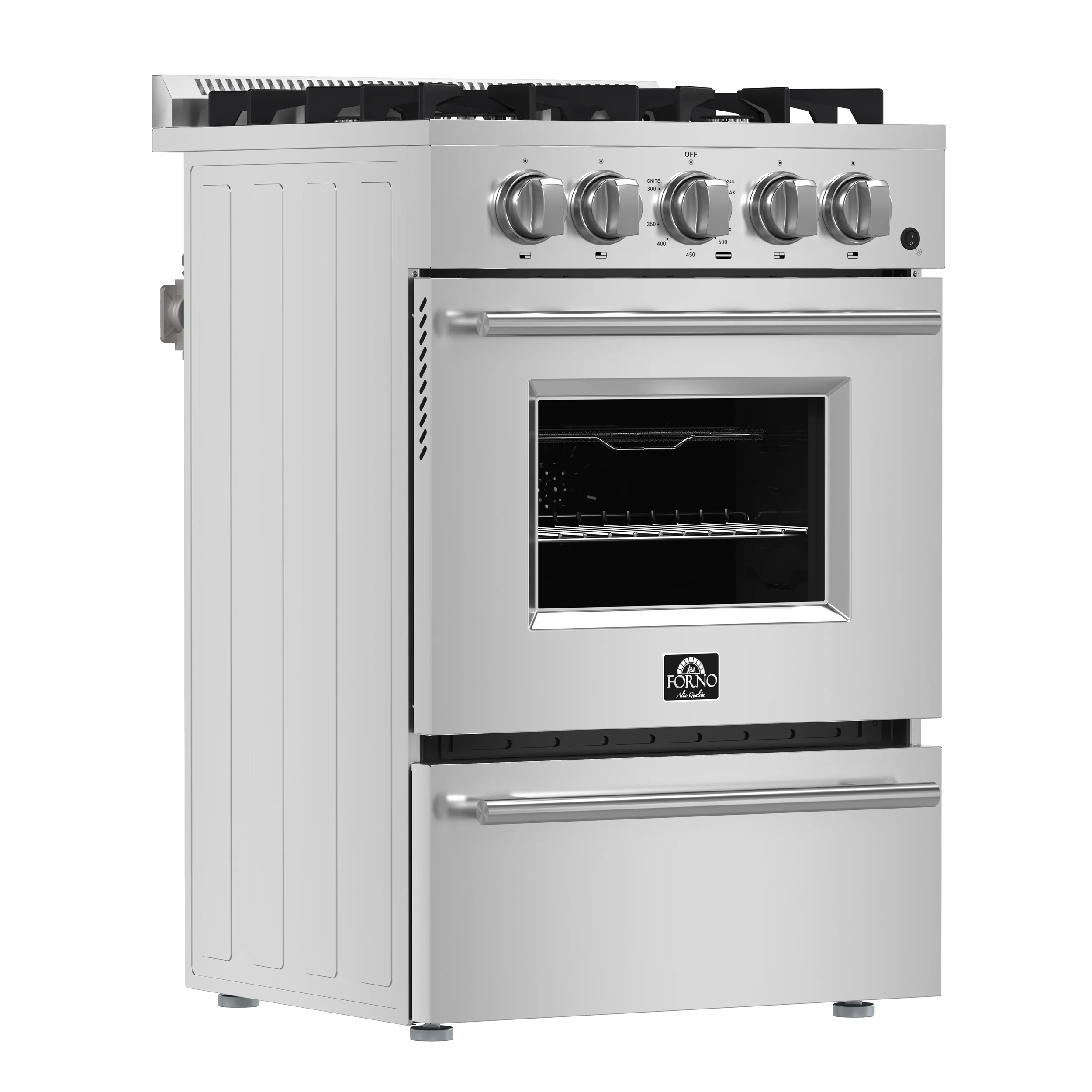 Forno Breno 24-Inch Freestanding Gas Range, Plug Included, Energy Efficient - Image 3