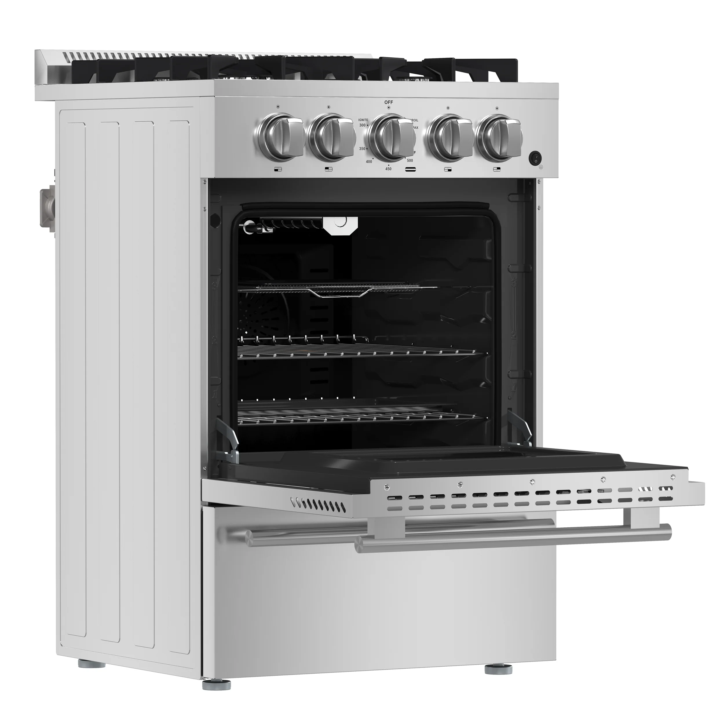 Forno Breno 24-Inch Freestanding Gas Range, Plug Included, Energy Efficient - Image 4