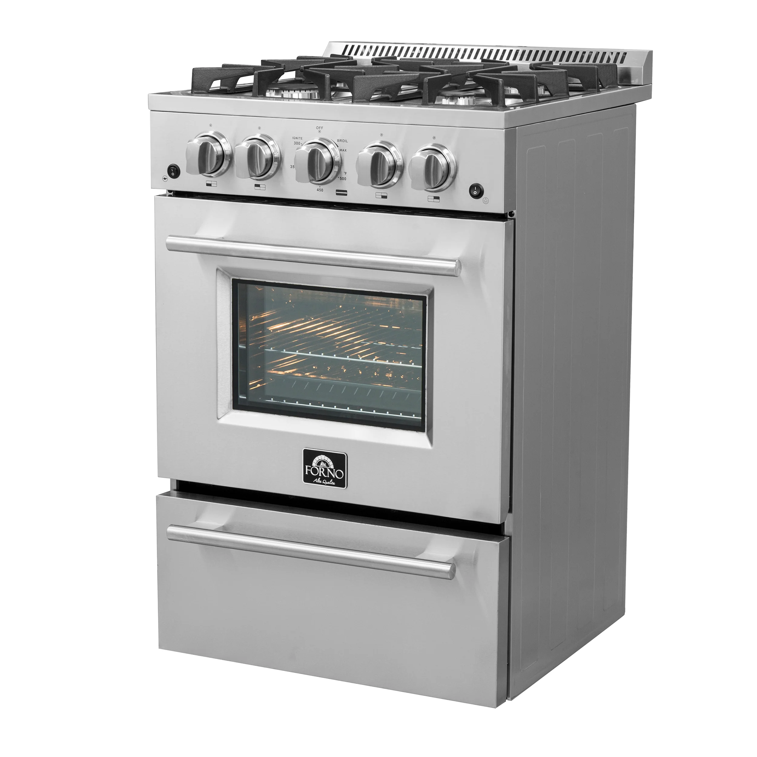 Forno Breno 24-Inch Freestanding Gas Range, Plug Included, Energy Efficient - Image 7
