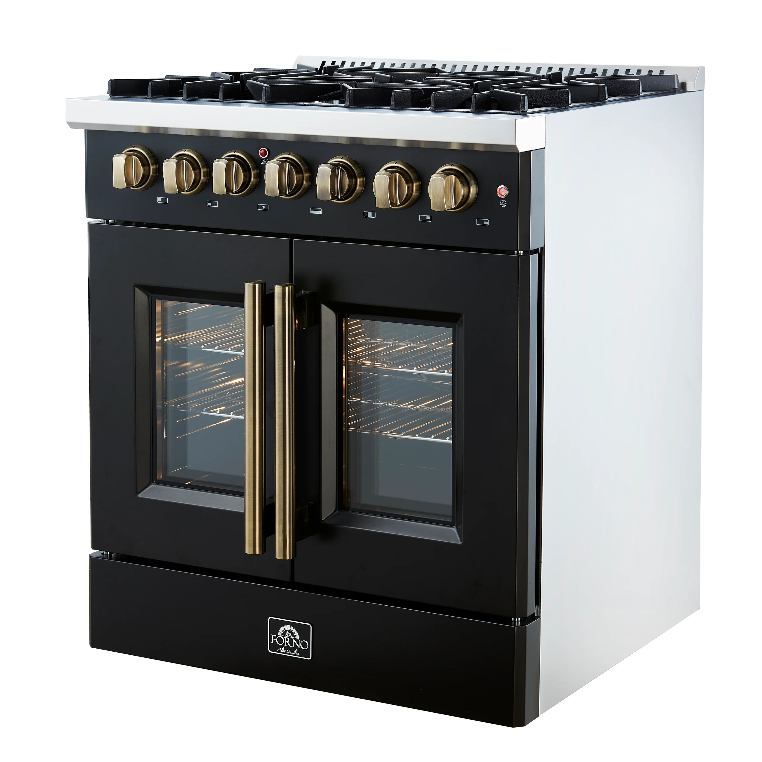 Forno Galiano 30-inch Freestanding French Door Dual Fuel Range Black - Image 10