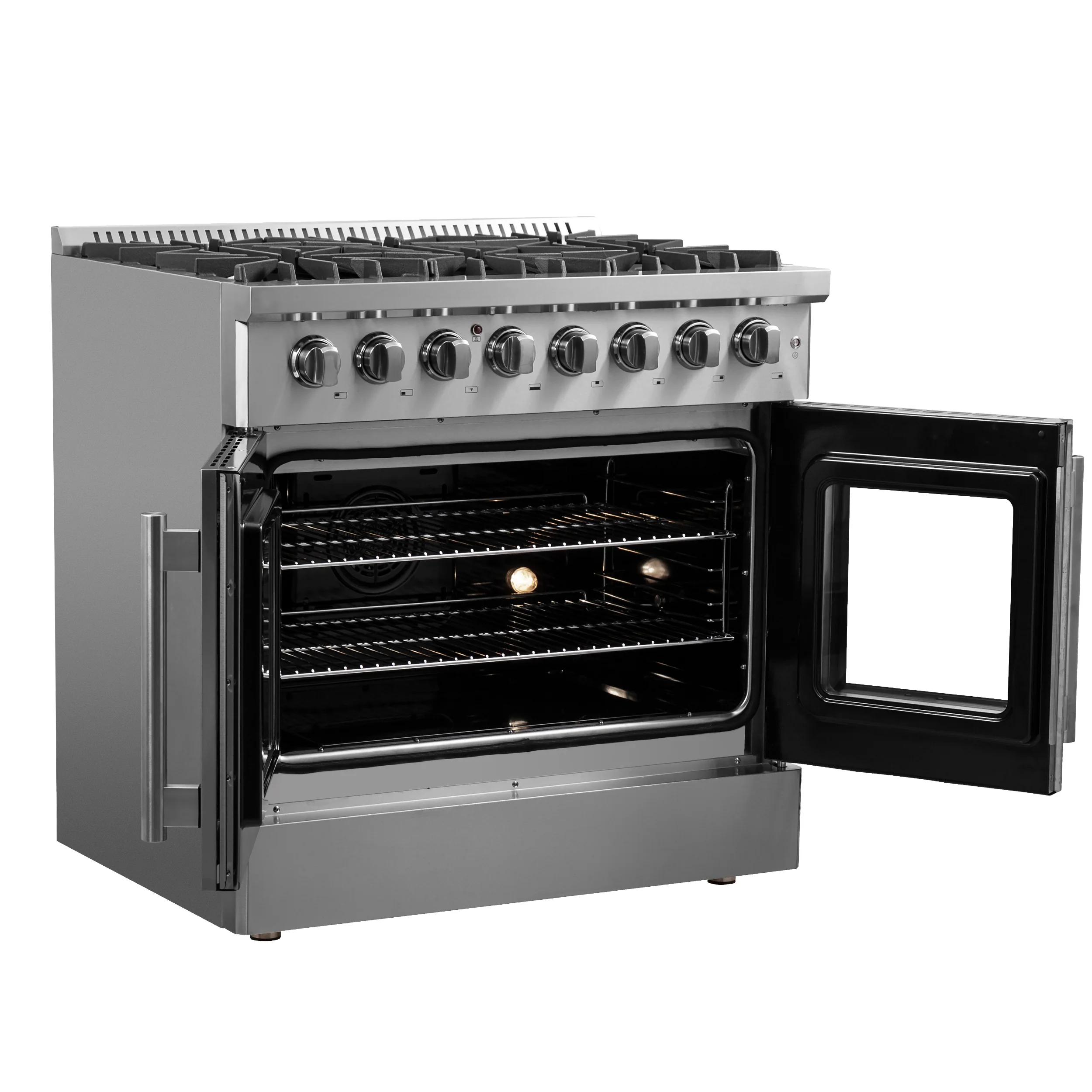 Forno Galiano 36" Freestanding French Door Dual Fuel Range - Image 7