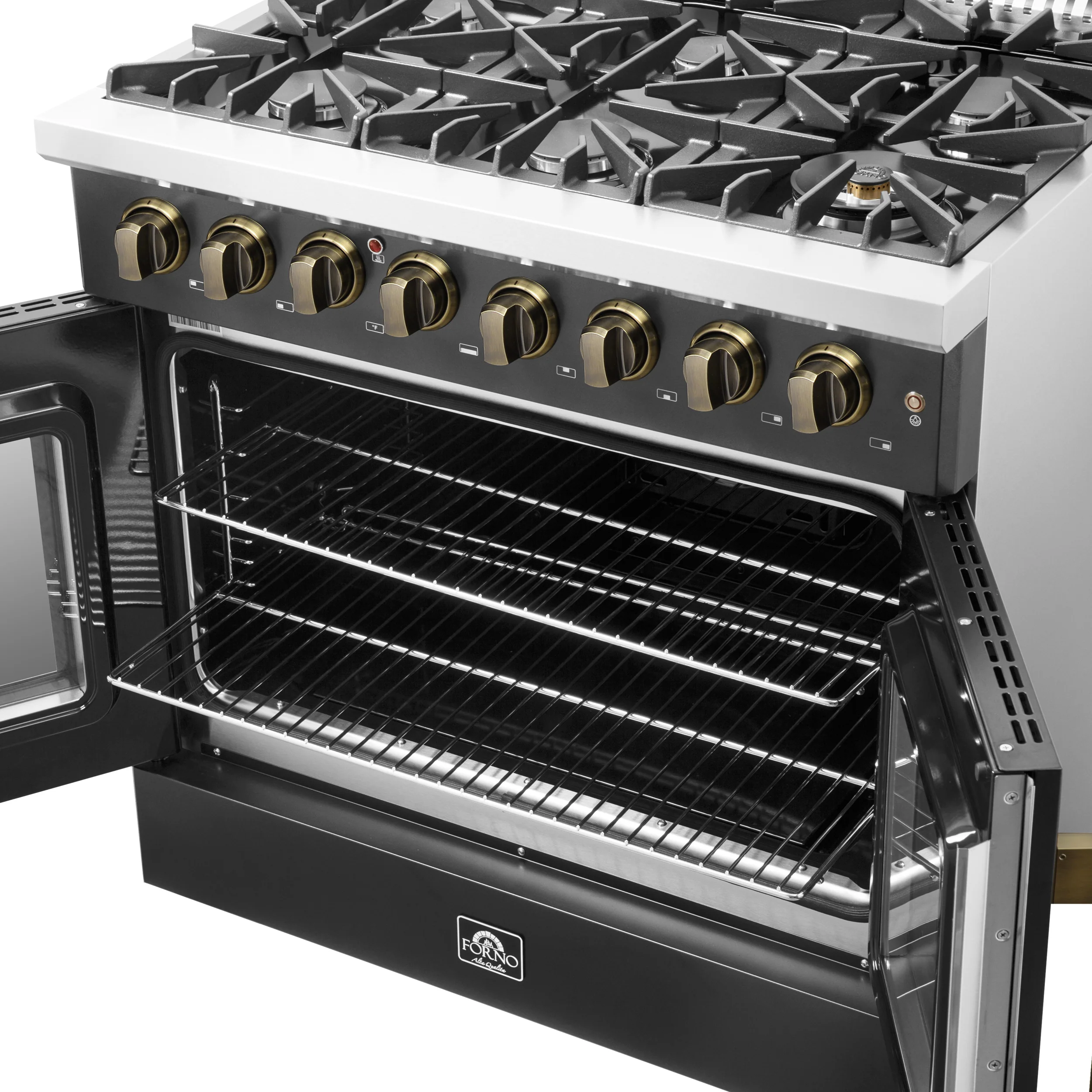Forno Galiano 36-inch Freestanding French Door Dual Fuel Range Black - Image 20