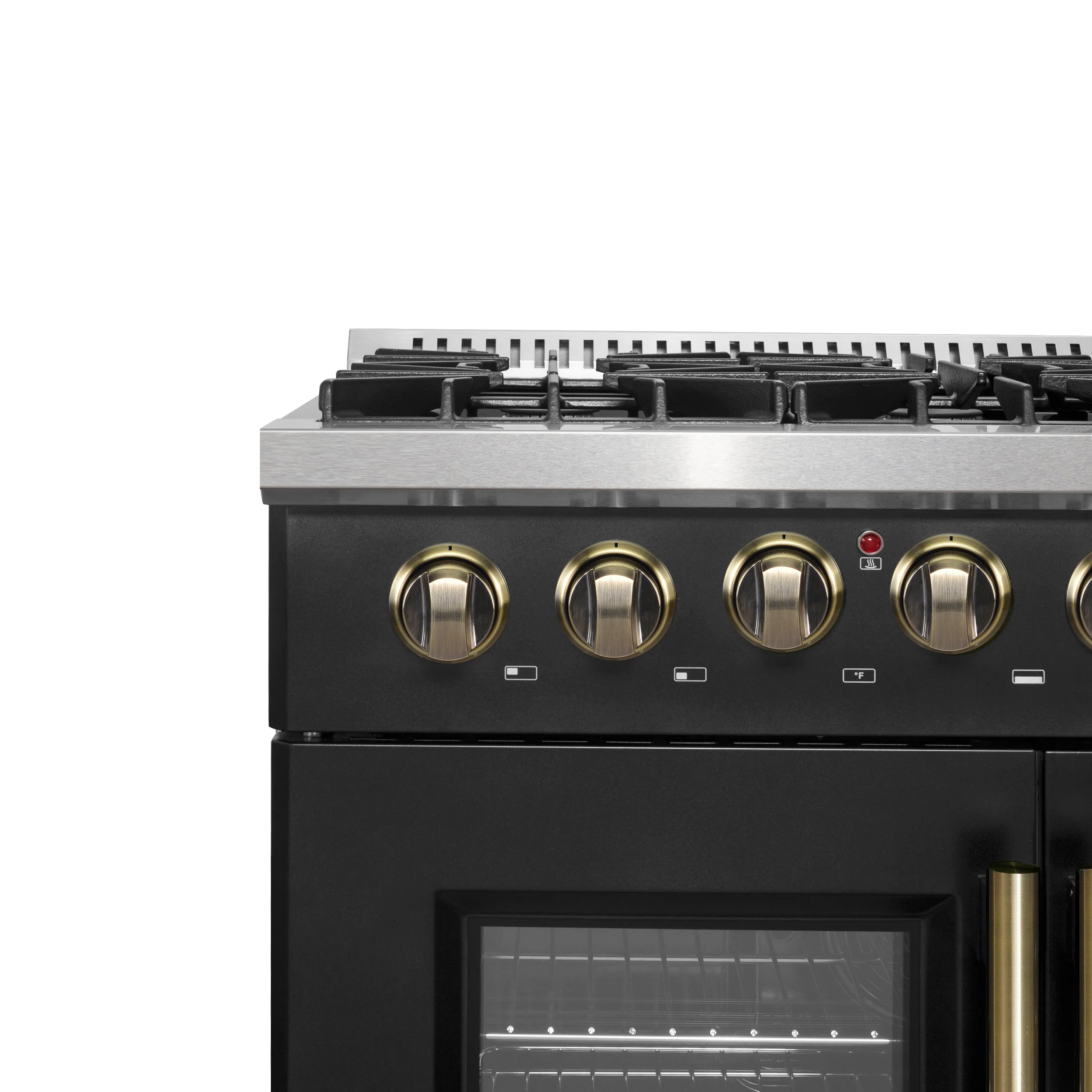 Forno Galiano 36-inch Freestanding French Door Dual Fuel Range Black - Image 7