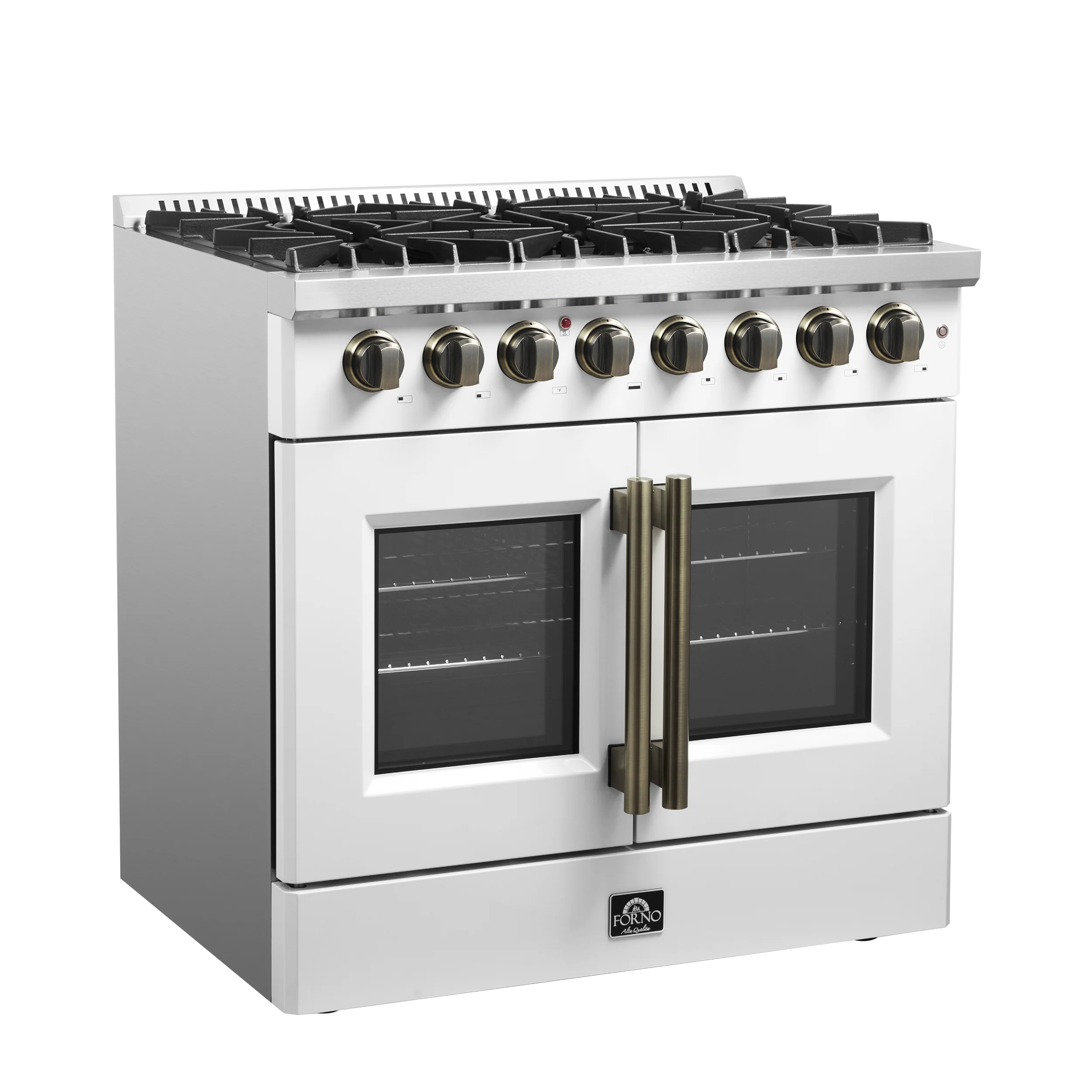 Forno Galiano 36-inch Freestanding French Door Dual Fuel Range White - Image 10