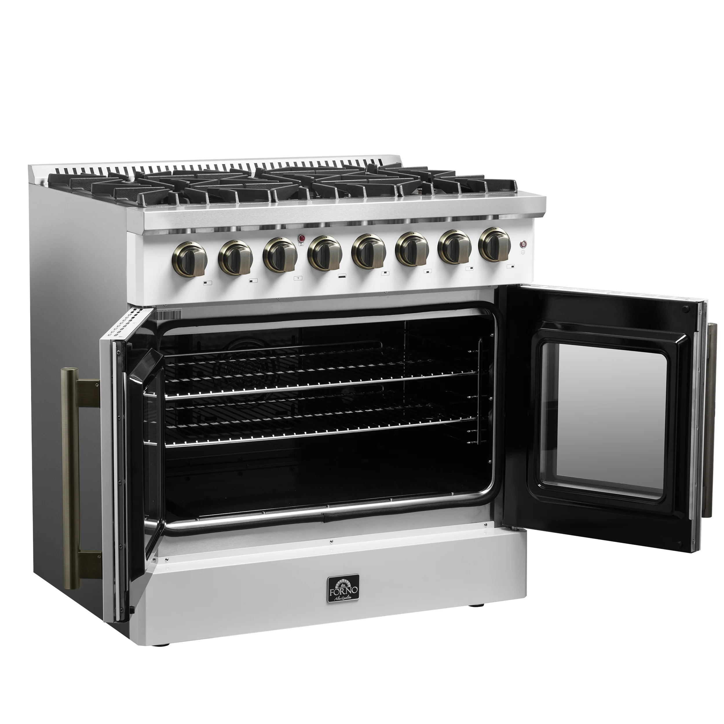 Forno Galiano 36-inch Freestanding French Door Dual Fuel Range White - Image 13