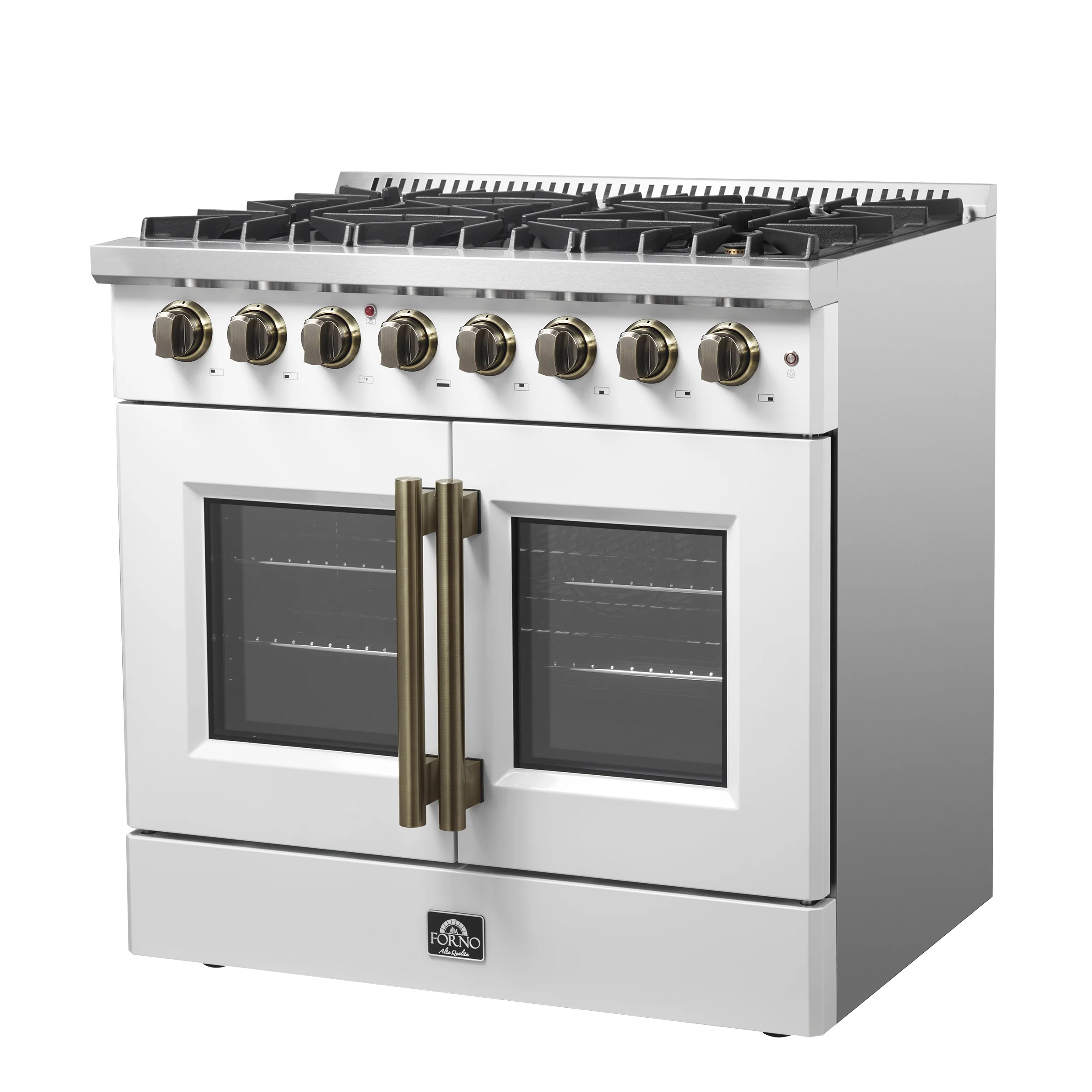 Forno Galiano 36-inch Freestanding French Door Dual Fuel Range White - Image 17