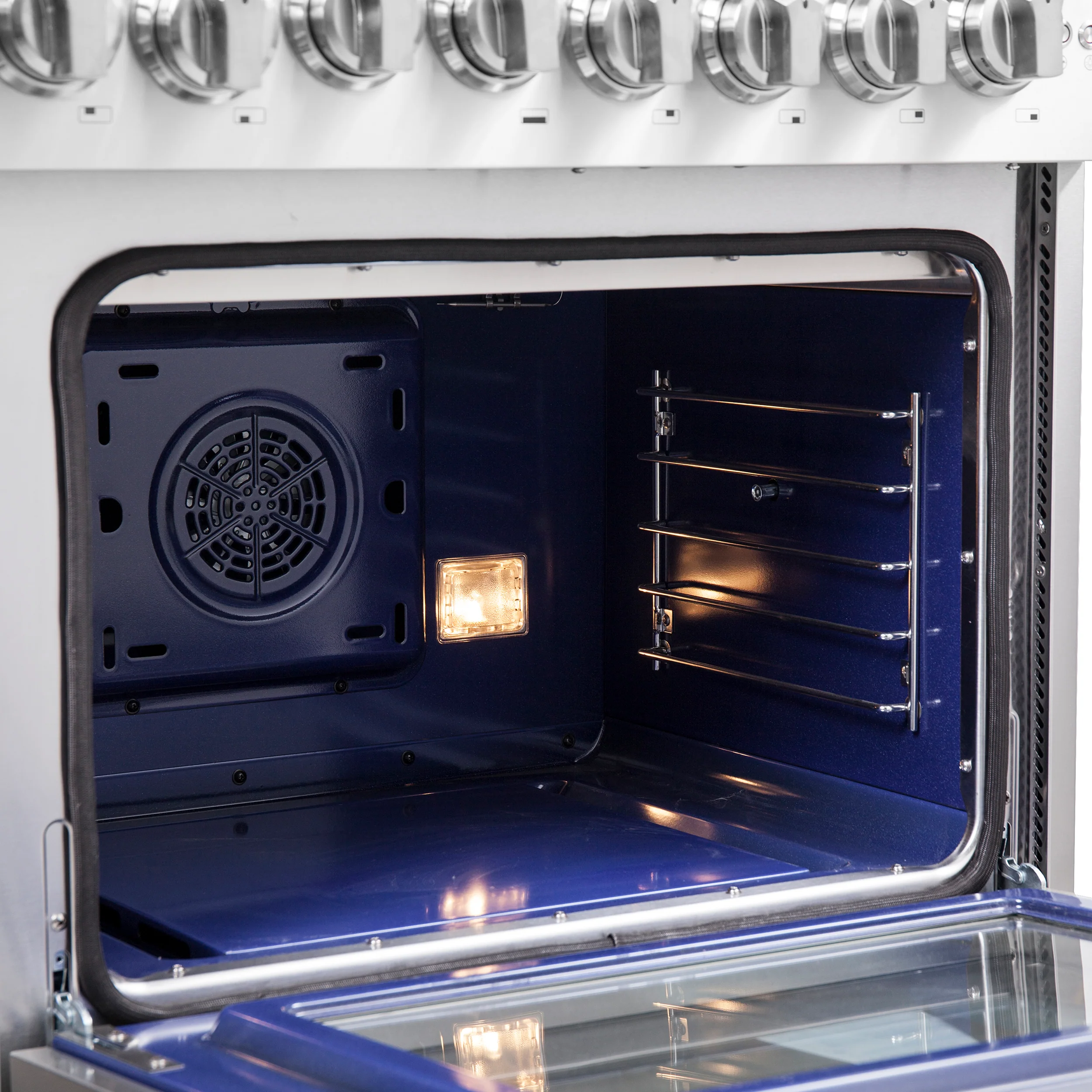Forno Capriasca 48-Inch Freestanding French Door Dual Fuel Range, 8 Burners, True Convection Oven - Image 17