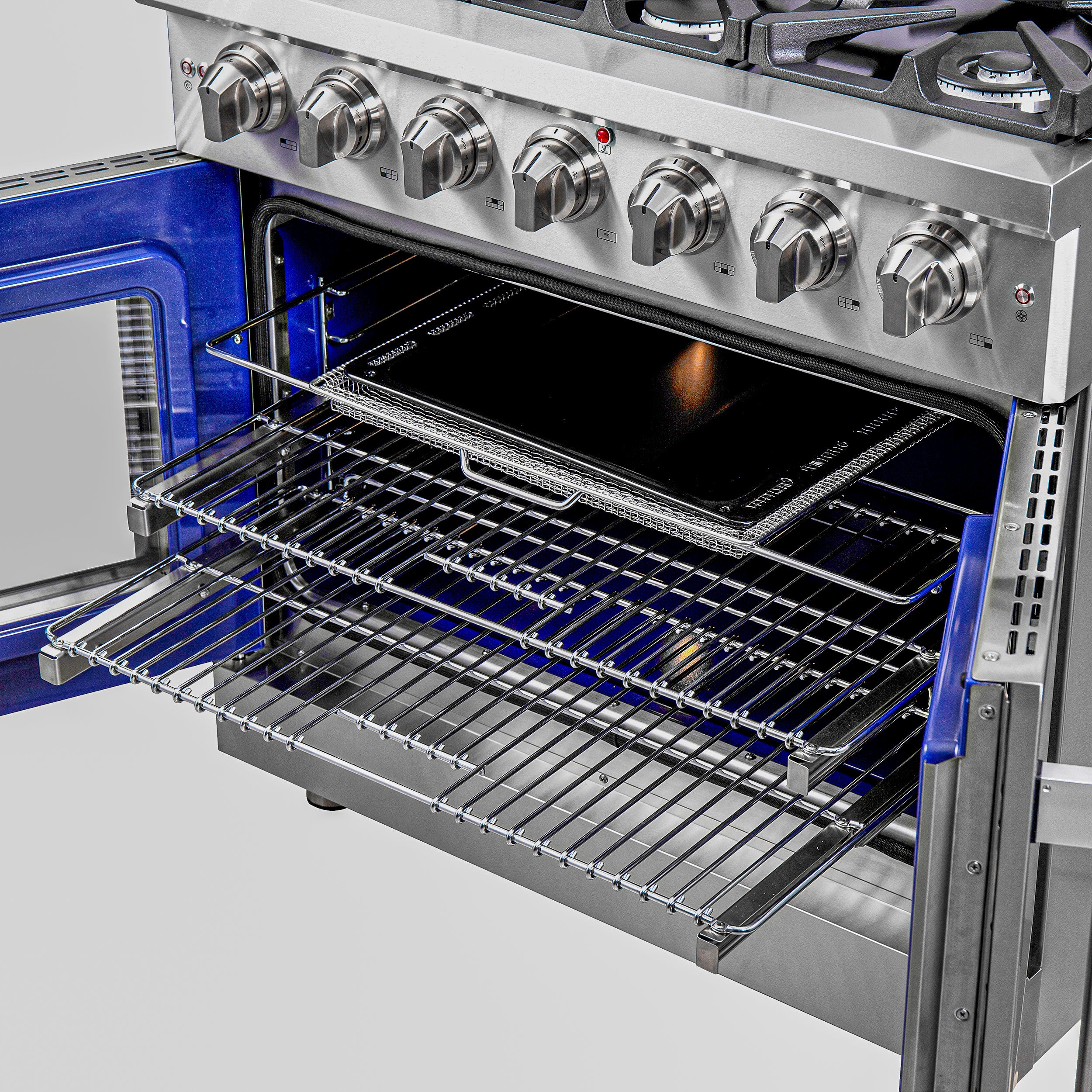 Forno Massimo 36-Inch Freestanding French Door Gas Range, 6 Burners, Convection Oven, Energy Efficient - Image 10