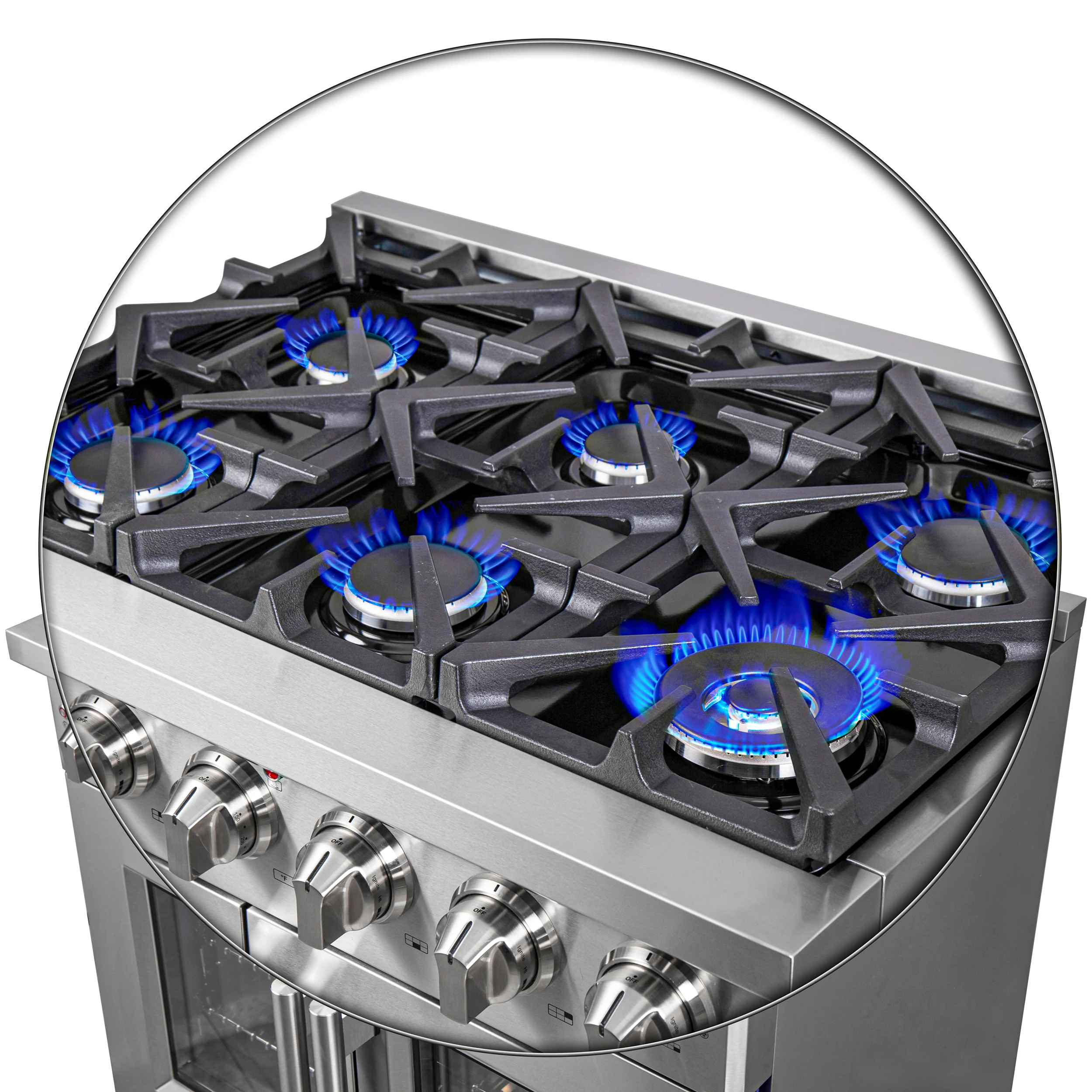Forno Massimo 36-Inch Freestanding French Door Gas Range, 6 Burners, Convection Oven, Energy Efficient - Image 15