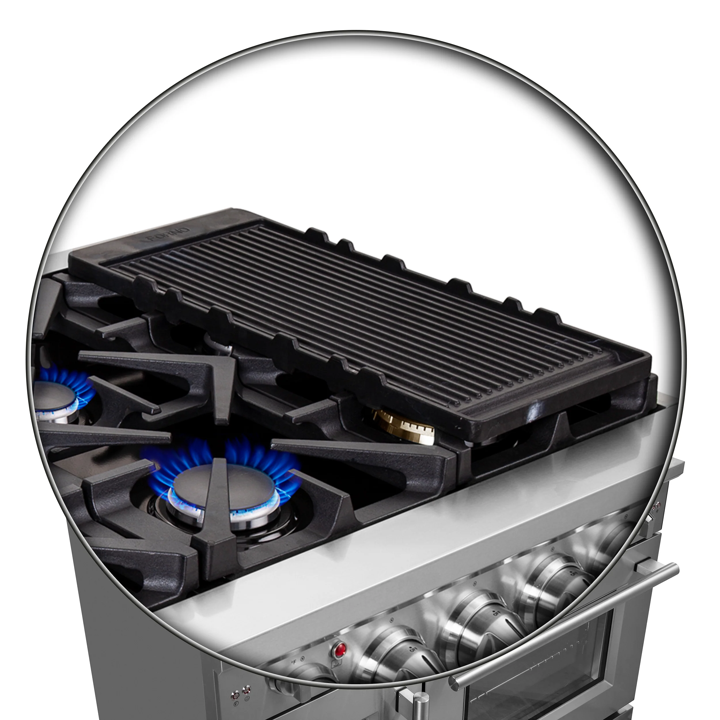Forno Massimo 48-Inch Freestanding French Door Gas Range, 8 Burners, Convection Oven, Energy Efficient - Image 15