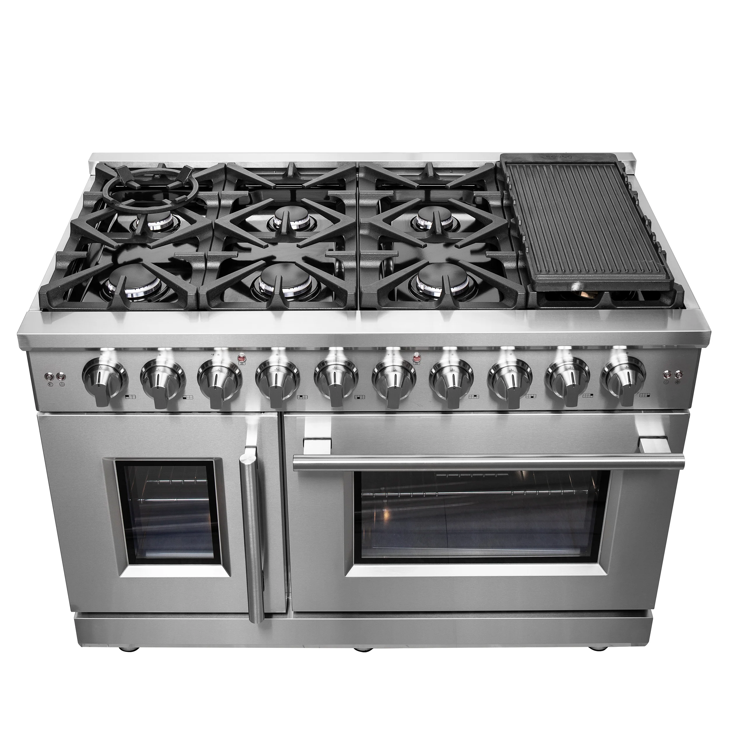 Forno Massimo 48-Inch Freestanding French Door Gas Range, 8 Burners, Convection Oven, Energy Efficient - Image 5