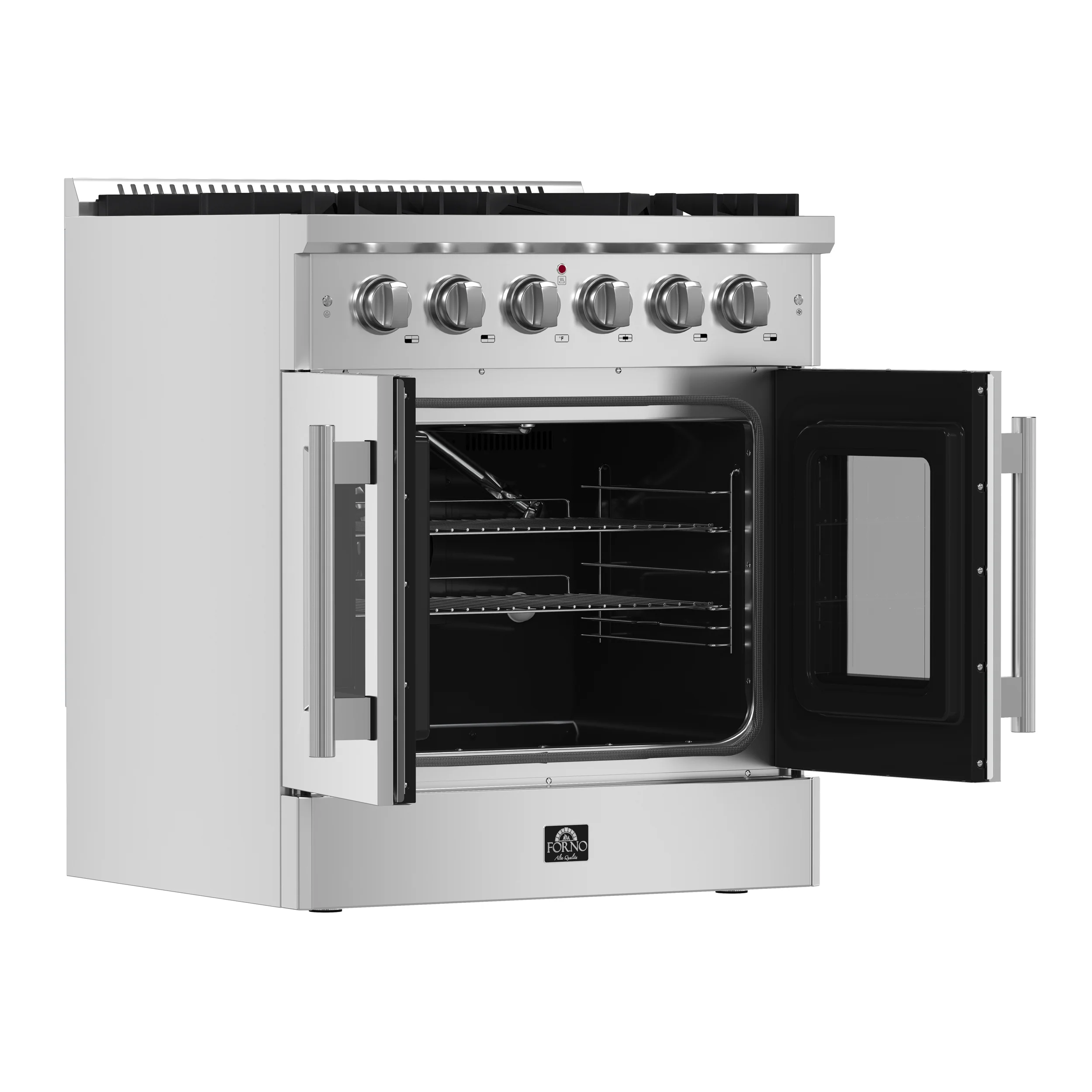 Forno Galiano 30-Inch Freestanding French Door Gas Range, 5 Burners, Convection Oven, Energy Efficient - Image 4