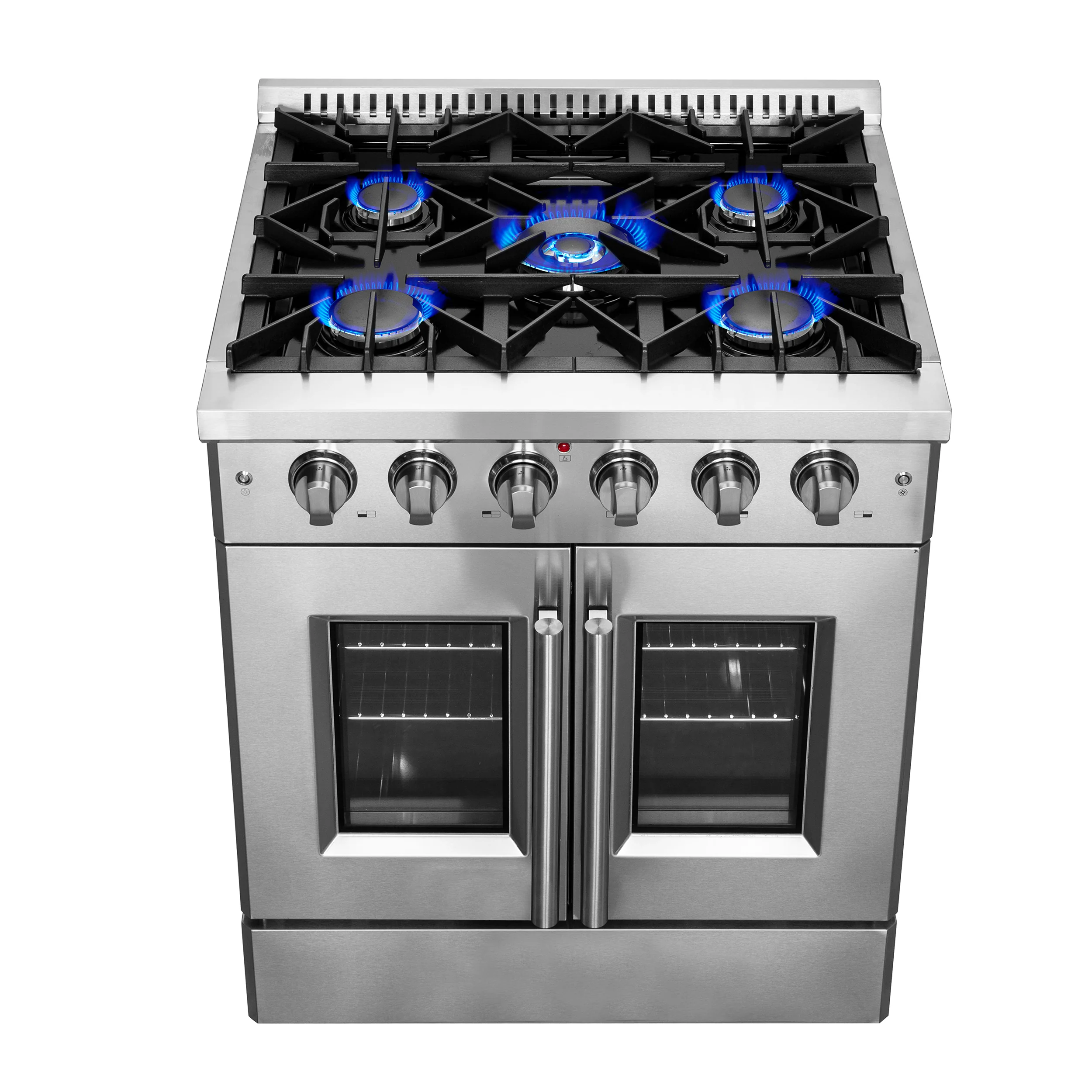 Forno Galiano 30-Inch Freestanding French Door Gas Range, 5 Burners, Convection Oven, Energy Efficient - Image 8