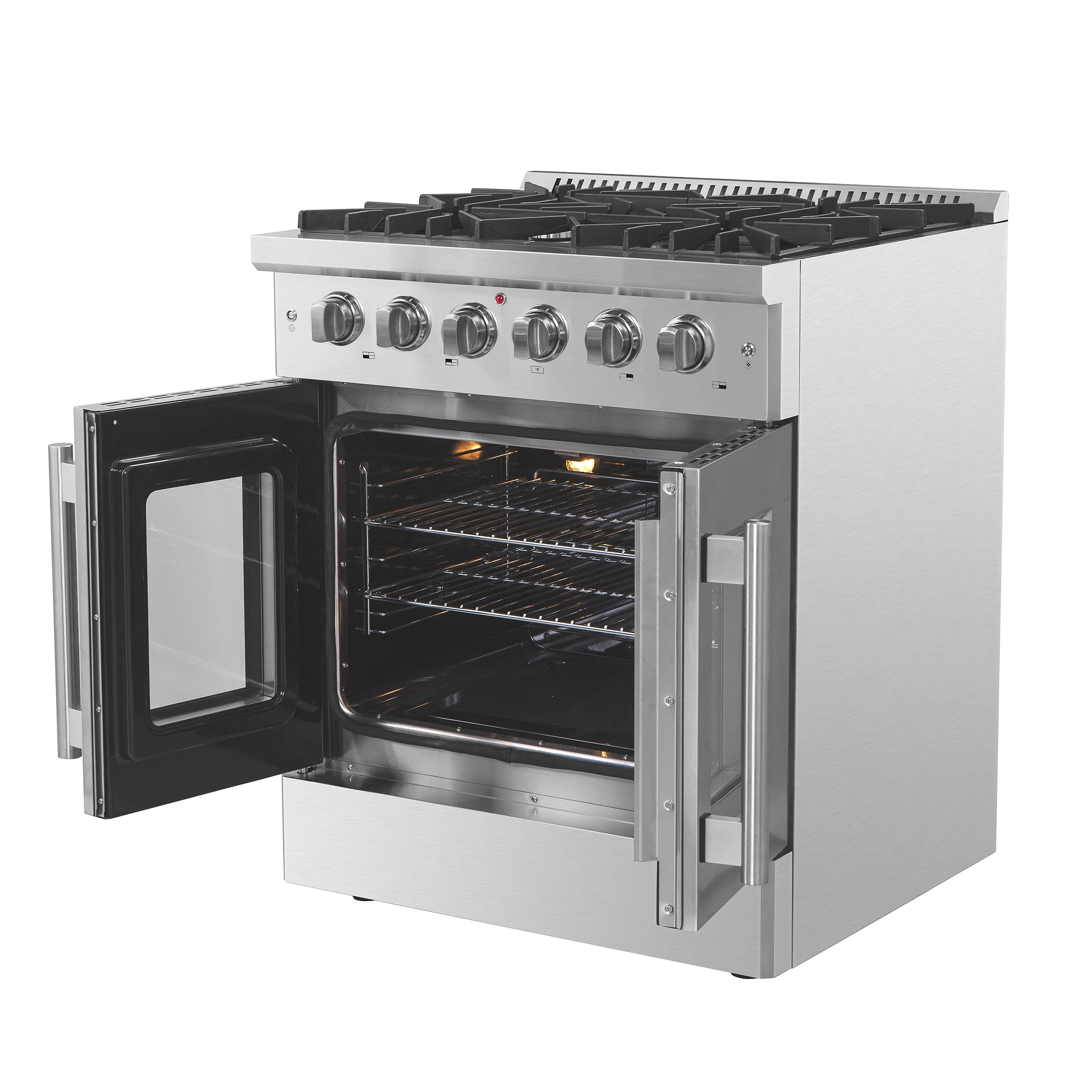 Forno Galiano 30-Inch Freestanding French Door Gas Range, 5 Burners, Convection Oven, Energy Efficient - Image 9