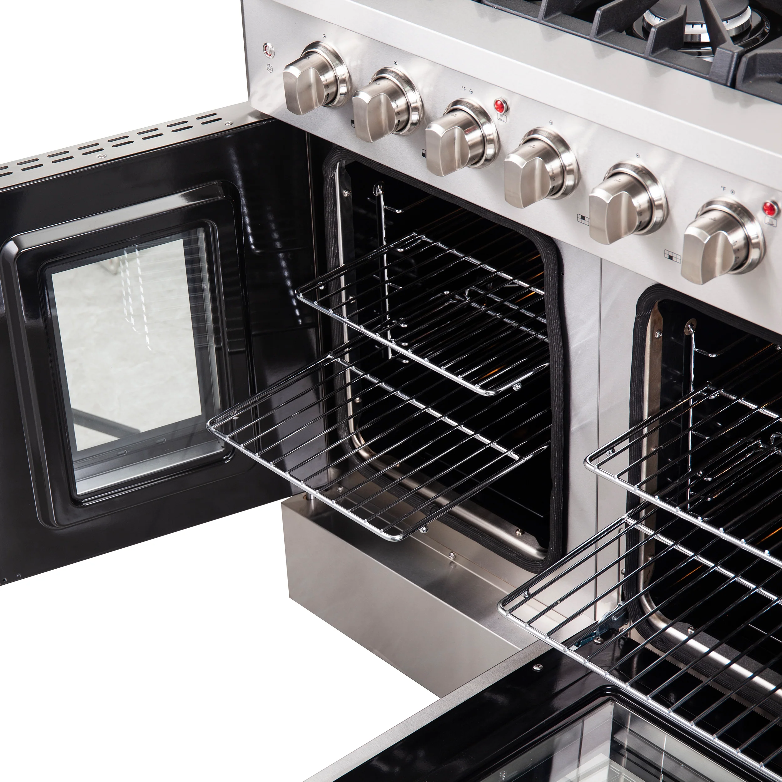 Forno Galiano 48-Inch Freestanding French Door Gas Range, 8 Burners, Griddle, Convection Oven, Energy Efficient - Image 10