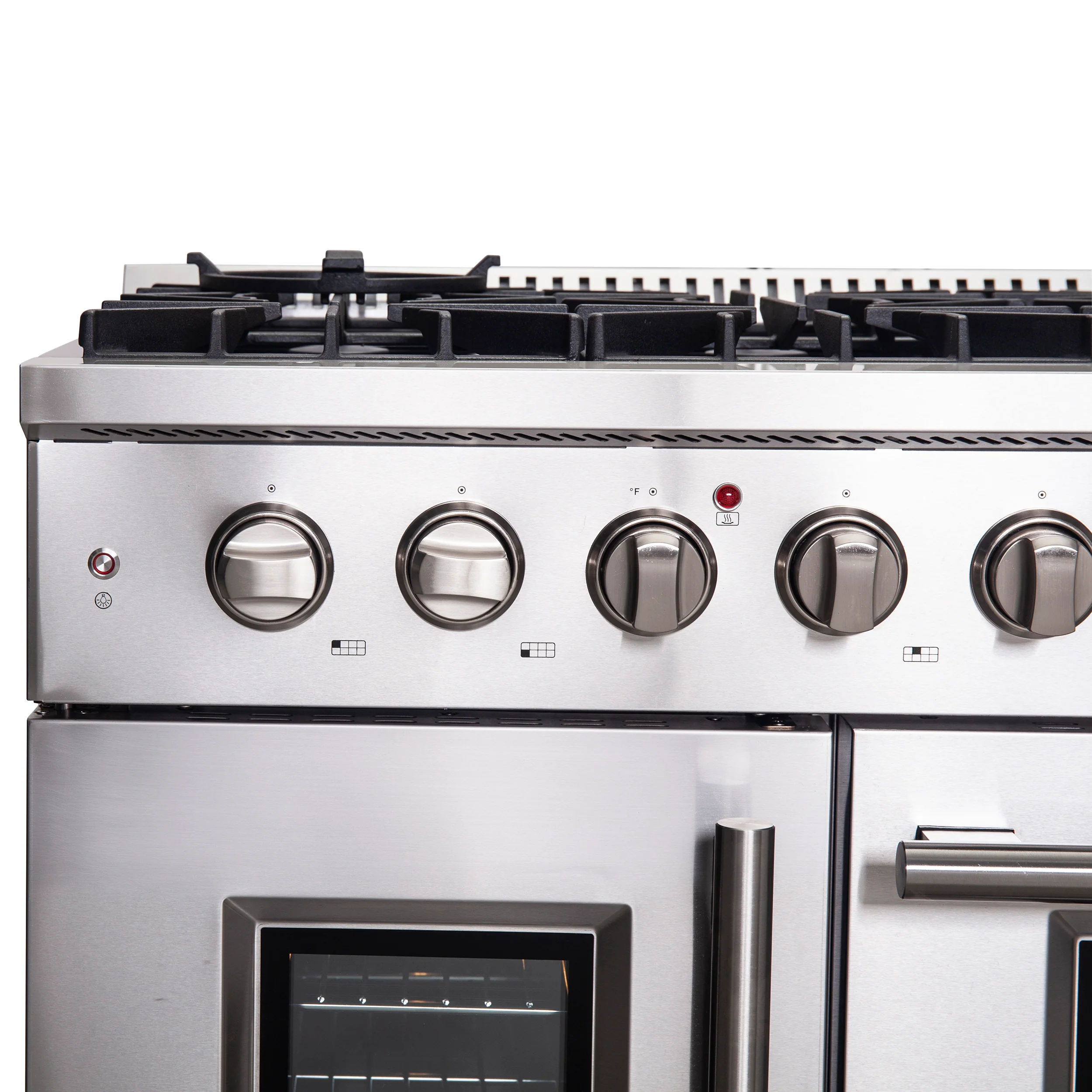 Forno Galiano 48-Inch Freestanding French Door Gas Range, 8 Burners, Griddle, Convection Oven, Energy Efficient - Image 9