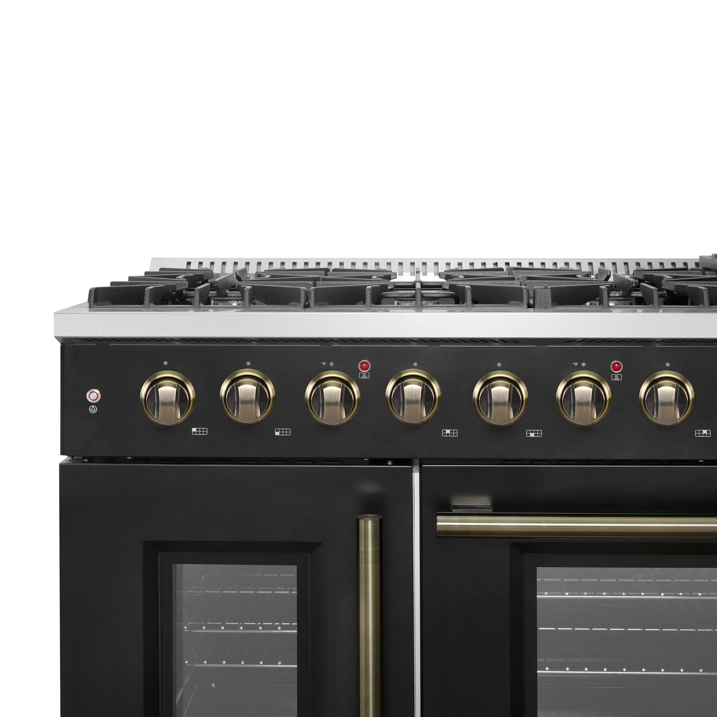 Forno Galiano 48" Freestanding French Door Gas Range in Black - Image 12