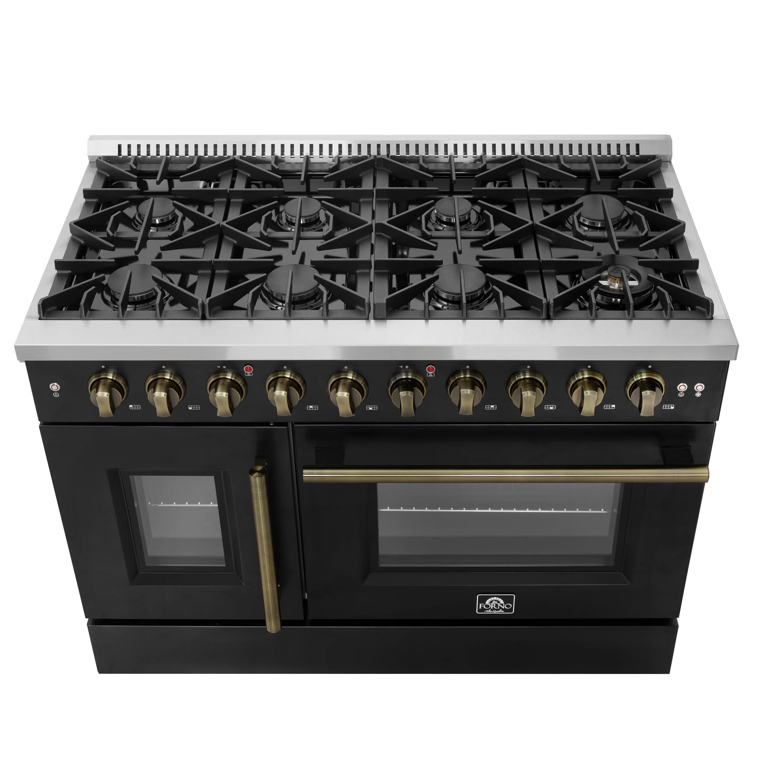 Forno Galiano 48" Freestanding French Door Gas Range in Black - Image 13