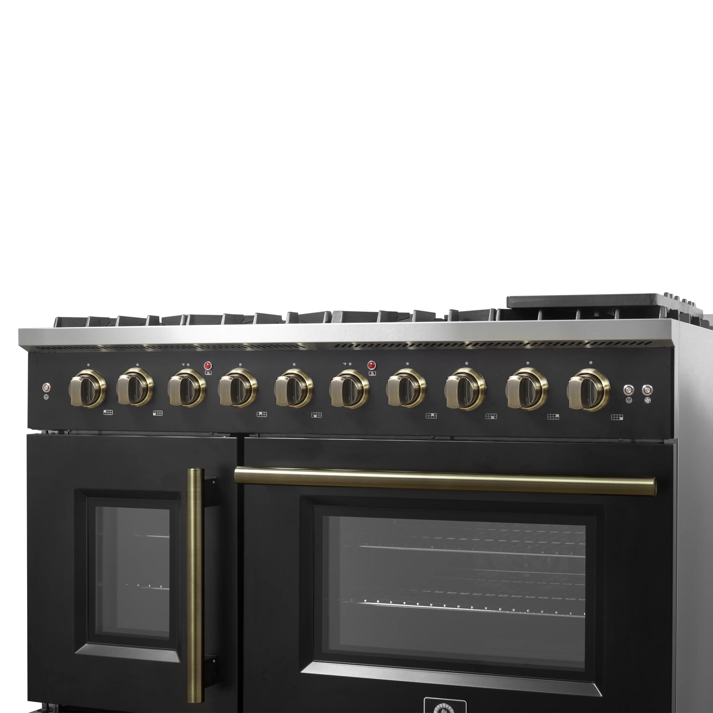 Forno Galiano 48" Freestanding French Door Gas Range in Black - Image 8