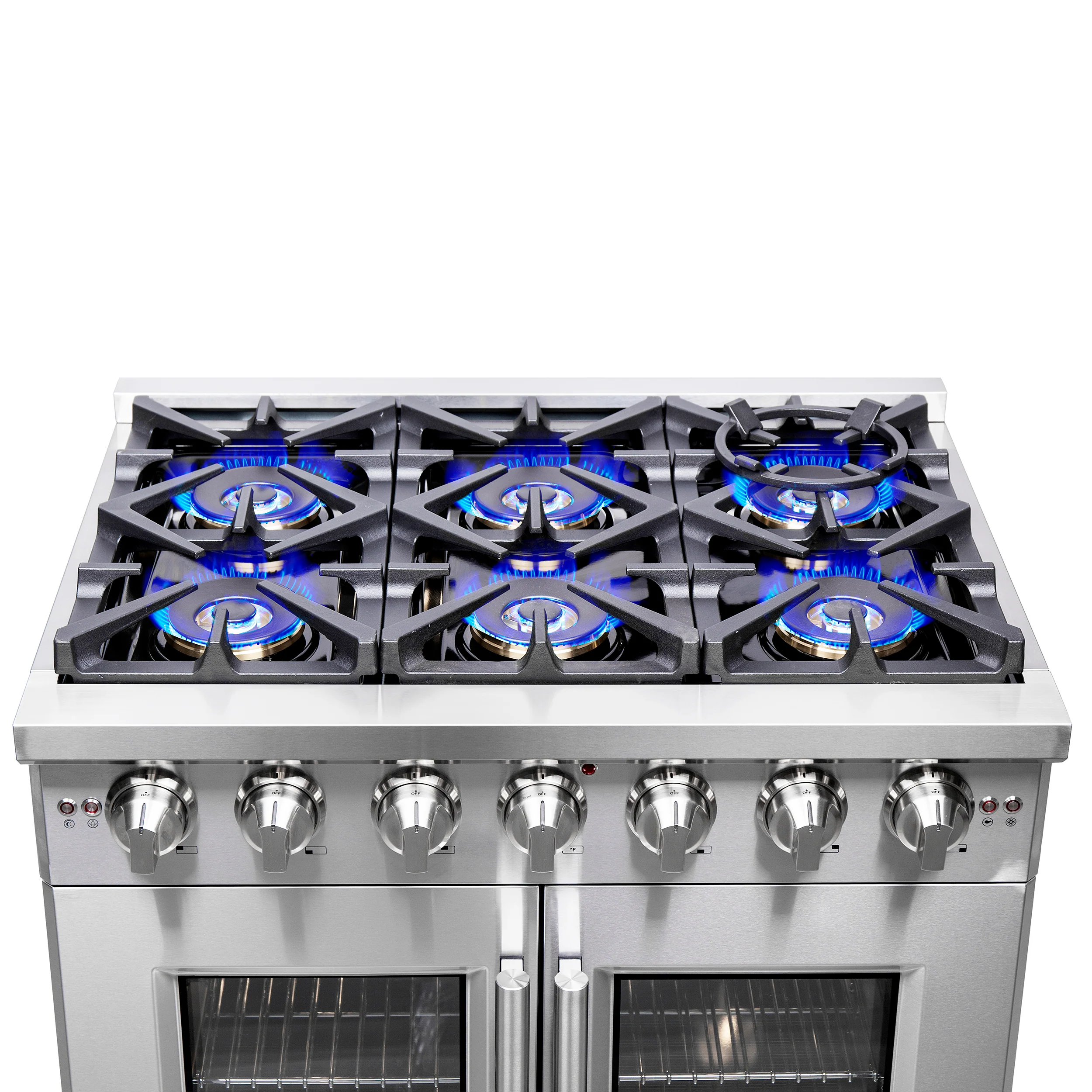 Forno Capriasca 36-Inch Freestanding French Door Gas Range, 6 Burners, Convection Oven, Energy Efficient - Image 18
