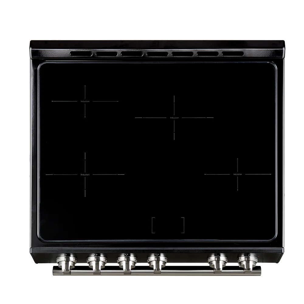 Forno Leonardo Espresso 30-Inch Slide-In Black Induction Range, Convection Oven, 5 Cooking Zones, Touch Control Panel - Image 12