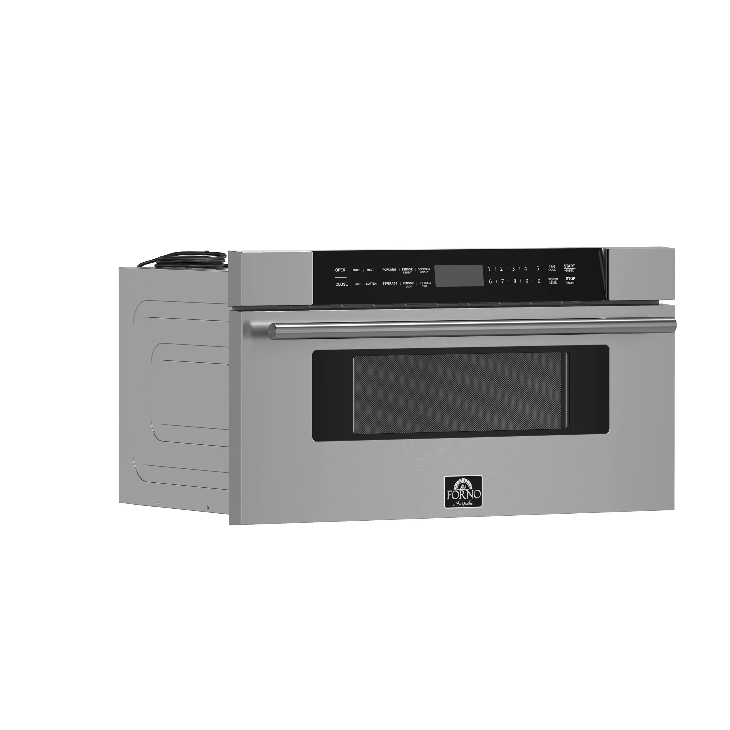 Forno Capoliveri 30-Inch Microwave Drawer, Stainless Steel, 1.2 cu.ft, 1500 Watts, Built-In, Touch Control LCD Display, Auto-Touch Open/Close, 11 Power Levels, Sensor Cooking - Image 2