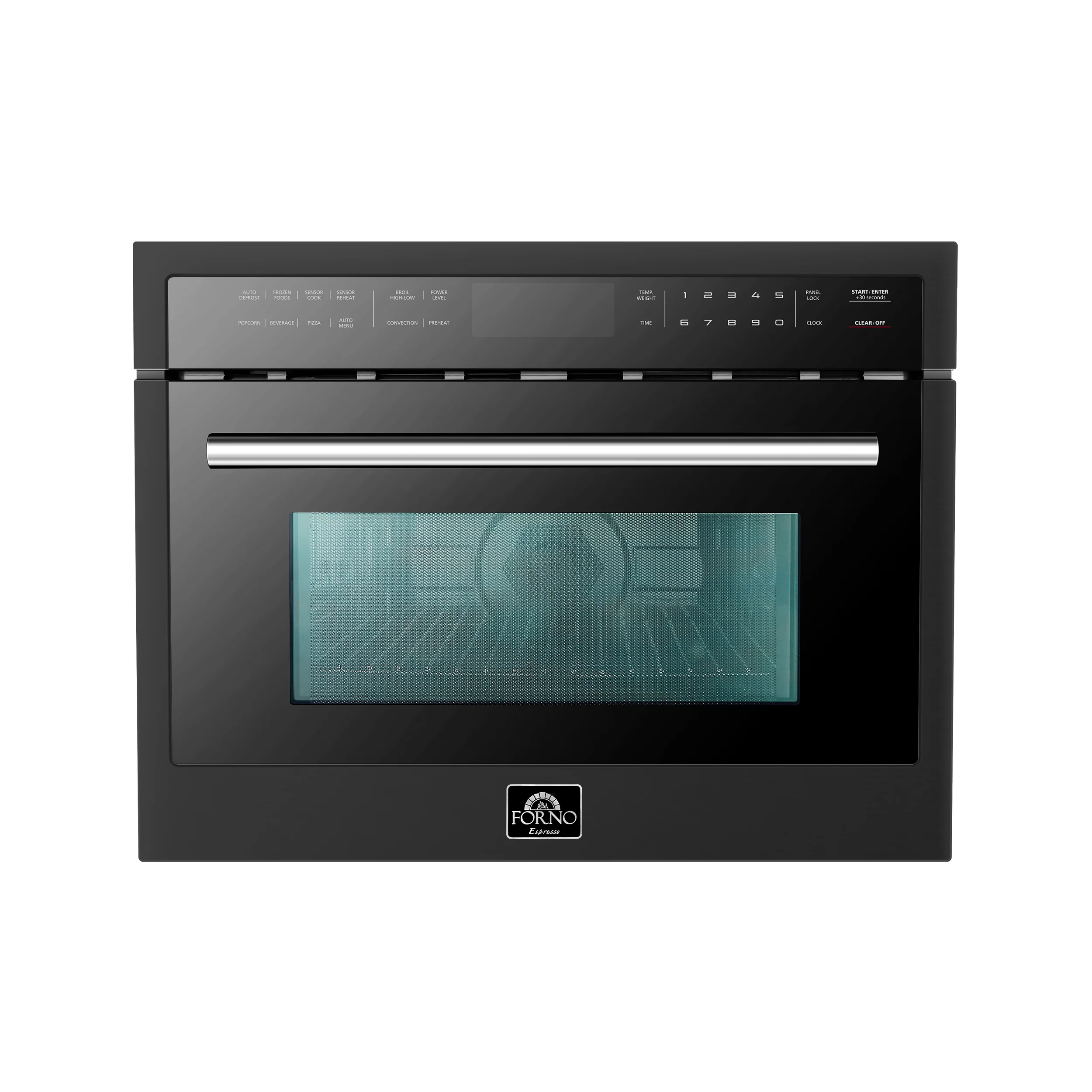 Forno Oliena Espresso Black 24-Inch Built-In Microwave and Convection Oven Combo, 1.6 cu.ft, 1750W Convection, 1000W Microwave, Stainless Steel Interior, Glass Touch Controls, Sensor Cooking - Image 2