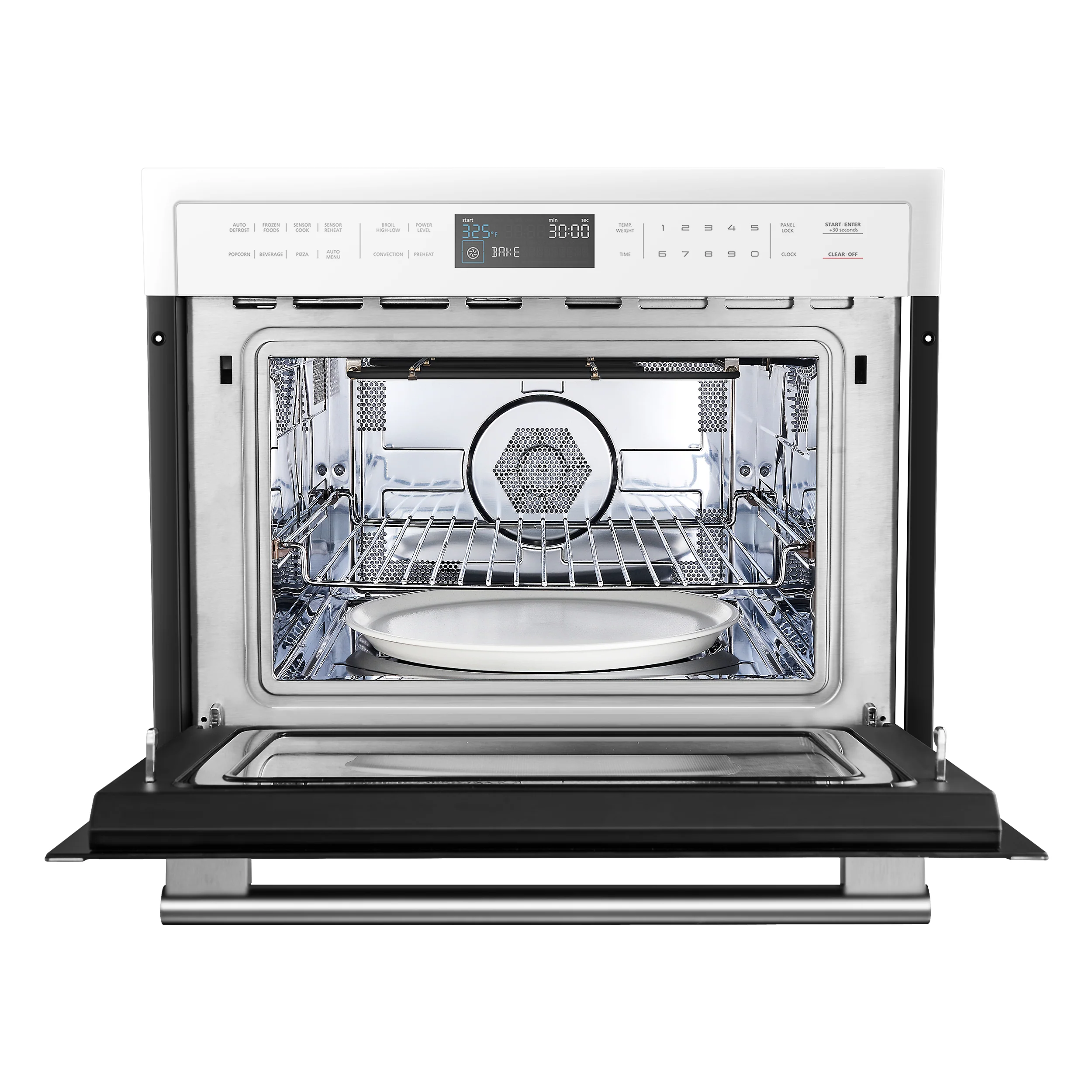 Forno Oliena Espresso White 24-Inch Built-In Microwave and Convection Oven Combo, 1.6 cu.ft, 1750W Convection, 1000W Microwave, Stainless Steel Interior, Glass Touch Controls, Sensor Cooking - Image 4