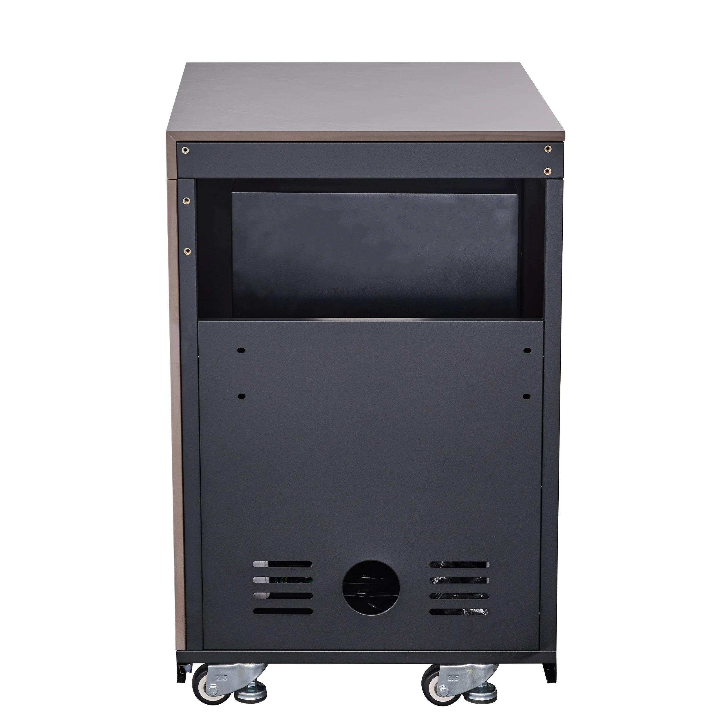 Forno Rimini Outdoor Kitchen 30" BBQ 62,600 BTU, 3 Burners with Sear & Rotisserie, 2.4 cu.ft. Beverage Center, Stainless Steel Sink, Black Cabinets & Gray Sintered Stone Countertop - Image 9