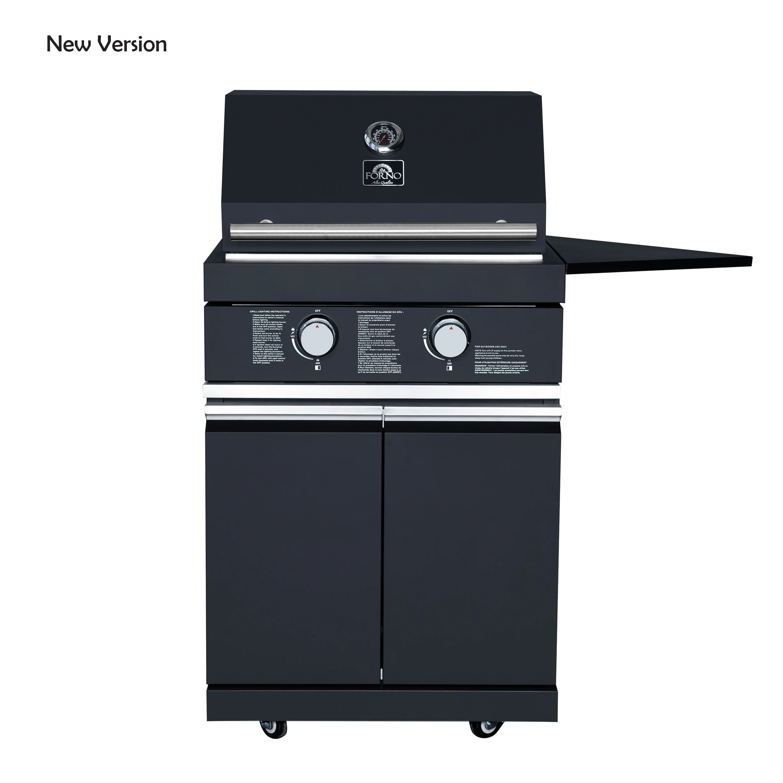 Forno All’Aperto 99,600 BTU Outdoor Kitchen, 5 Burners, Infrared Burners, Side Burner, Black Sintered Stone Countertops, Gas Pizza Oven, Sink Module, Bar & Beverage Center - Image 14