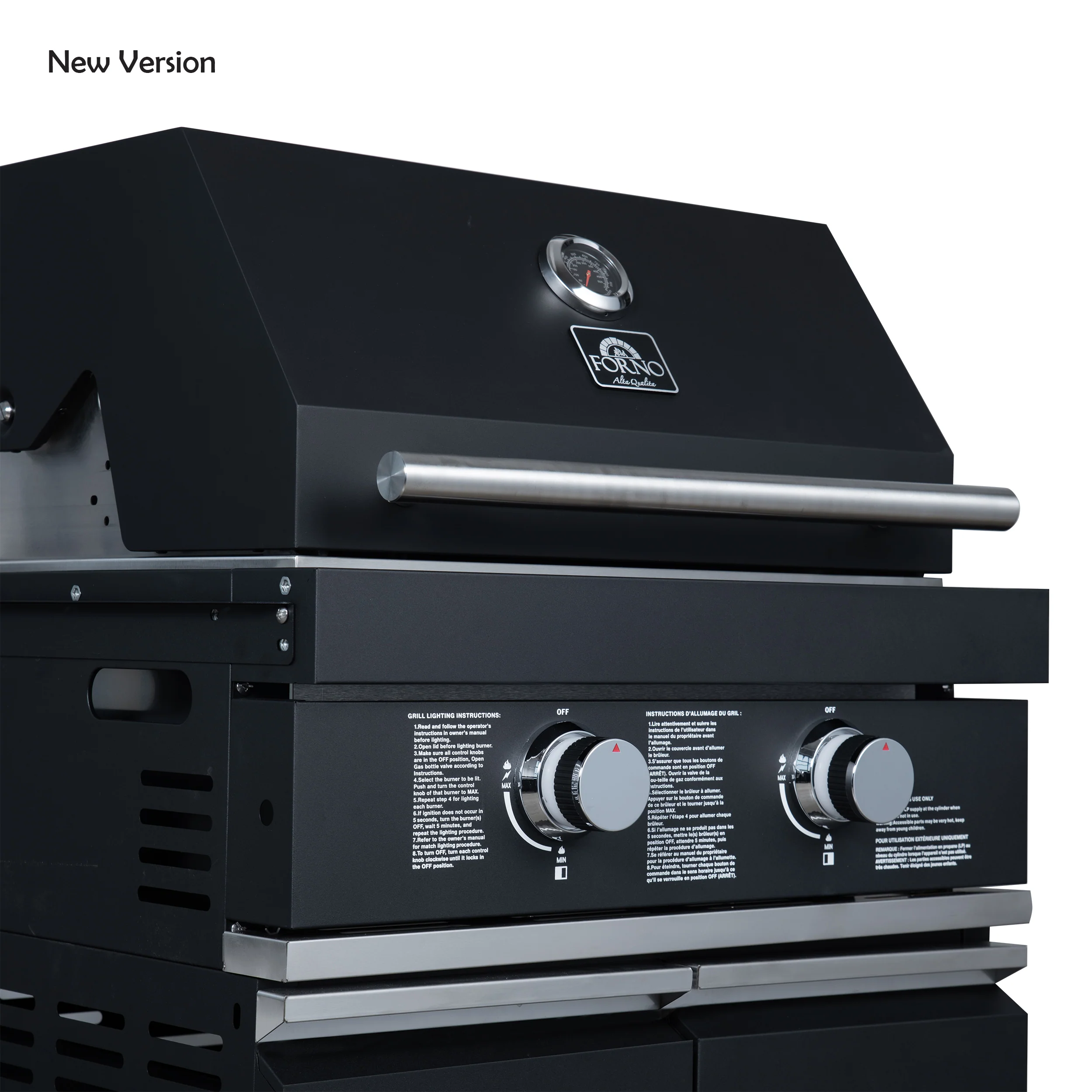Forno All’Aperto 99,600 BTU Outdoor Kitchen, 5 Burners, Infrared Burners, Side Burner, Black Sintered Stone Countertops, Gas Pizza Oven, Sink Module, Bar & Beverage Center - Image 18
