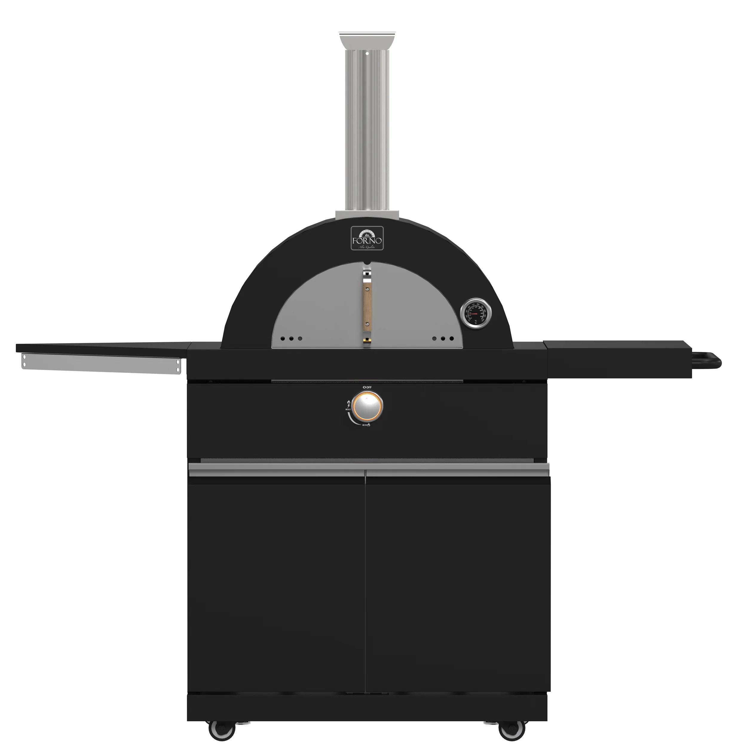 Forno All’Aperto 87,600 BTU Outdoor Kitchen, 4 Burners, Infrared Burners, Side Burner, Black Sintered Stone Countertops, Gas Pizza Oven, Sink Module, Bar & Beverage Center - Image 19