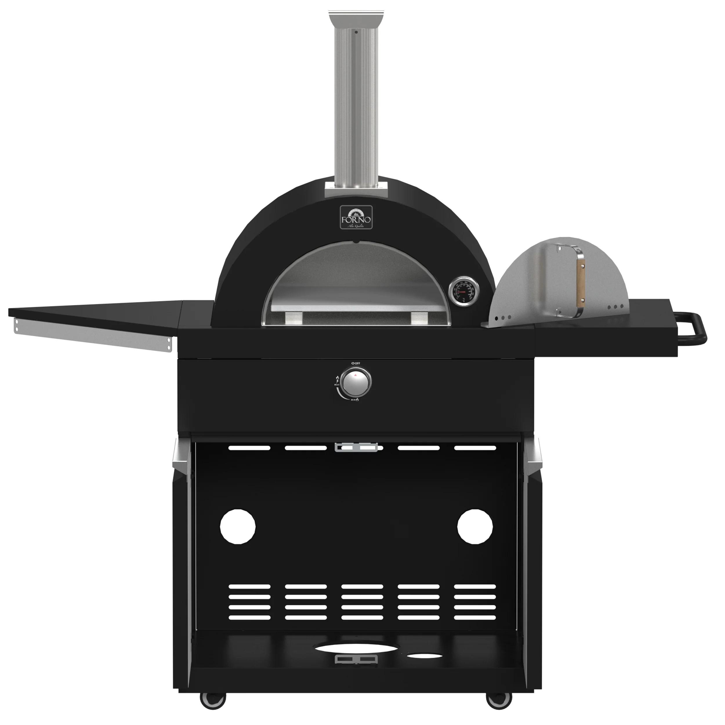 Forno All’Aperto 87,600 BTU Outdoor Kitchen, 4 Burners, Infrared Burners, Side Burner, Black Sintered Stone Countertops, Gas Pizza Oven, Sink Module, Bar & Beverage Center - Image 20
