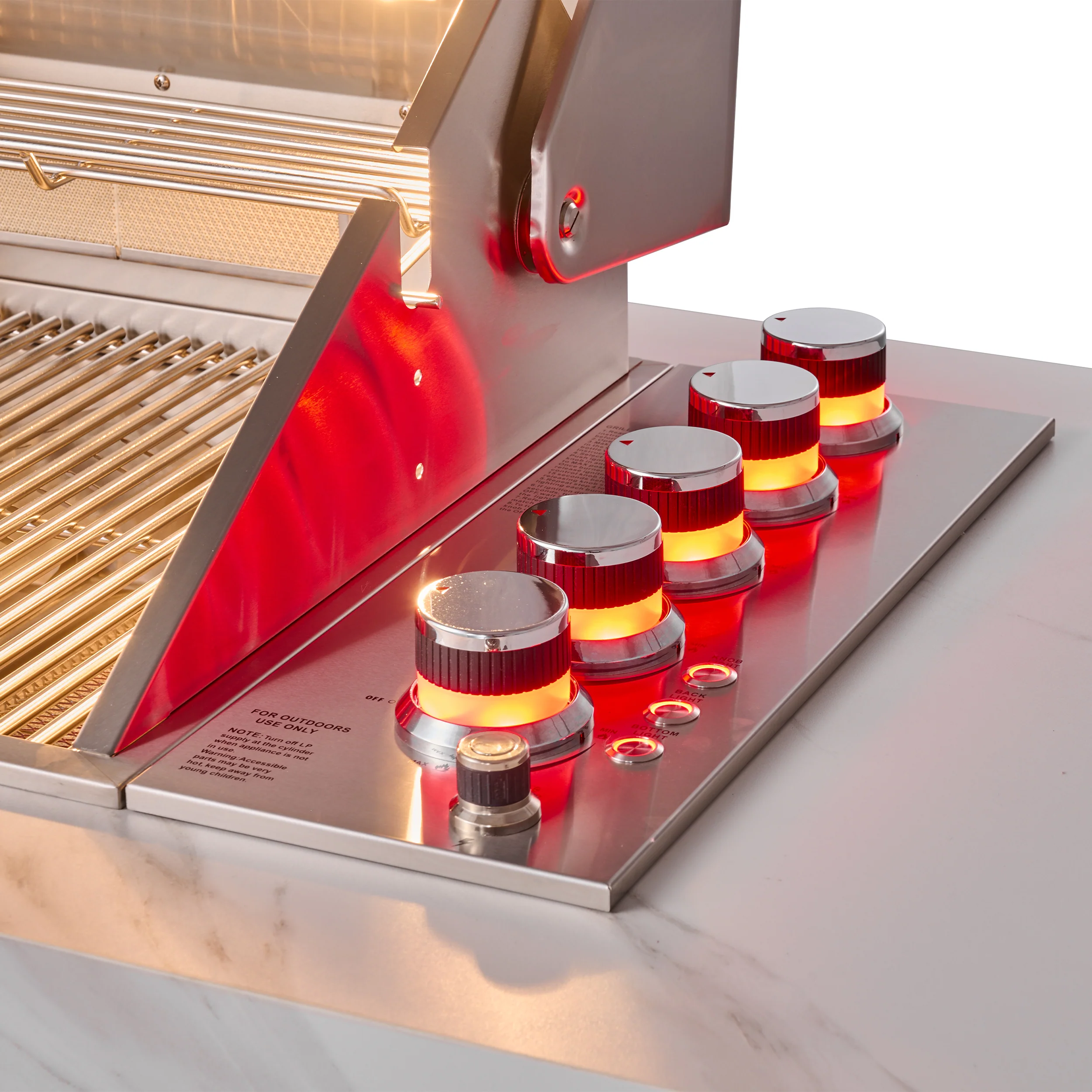 Forno Rimini Outdoor Kitchen: 30" BBQ 62,600 BTU, 4.8 cu.ft. Refrigerators, White Countertops - Image 10