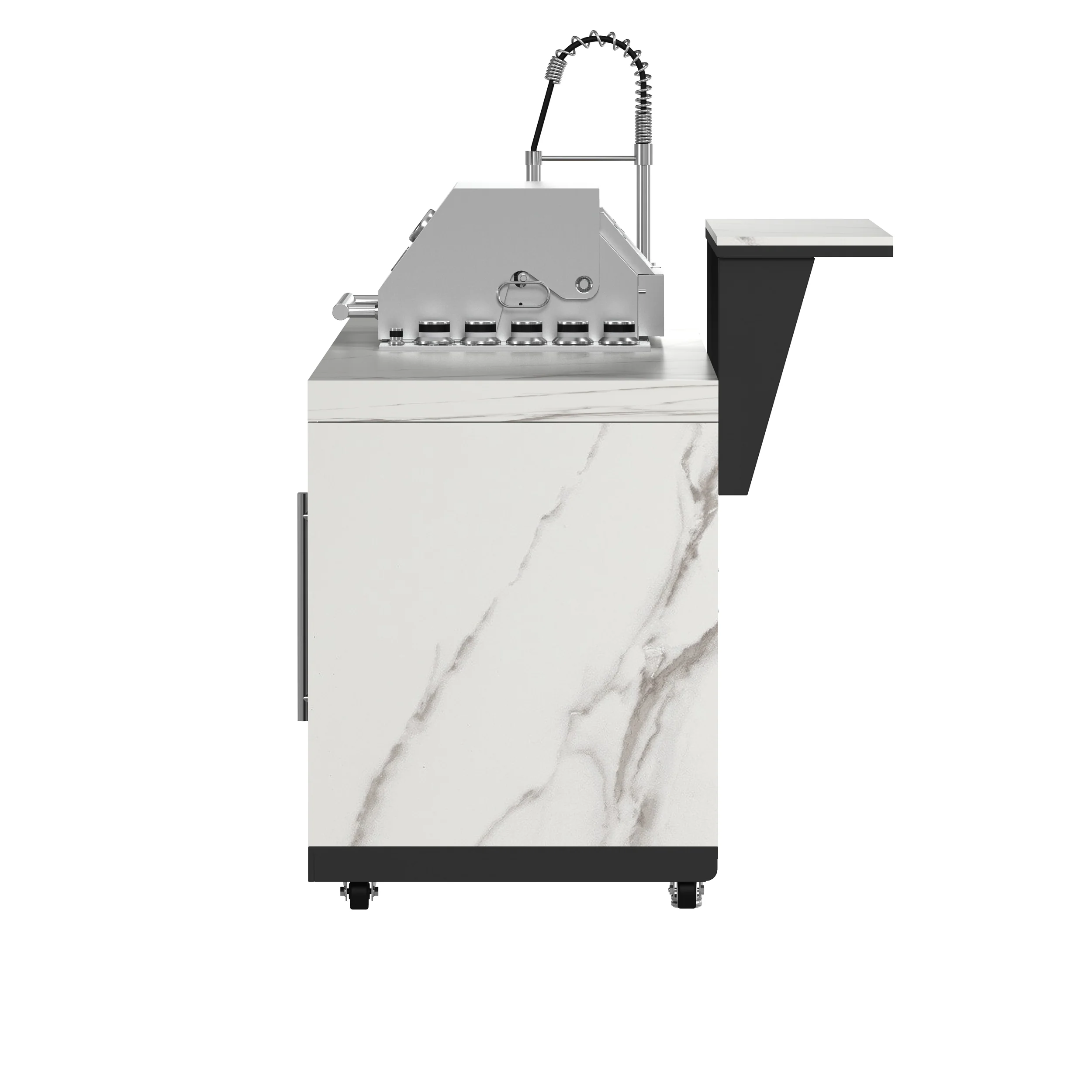 Forno Rimini Outdoor Kitchen: 30" BBQ 62,600 BTU, 4.8 cu.ft. Refrigerators, White Countertops - Image 13