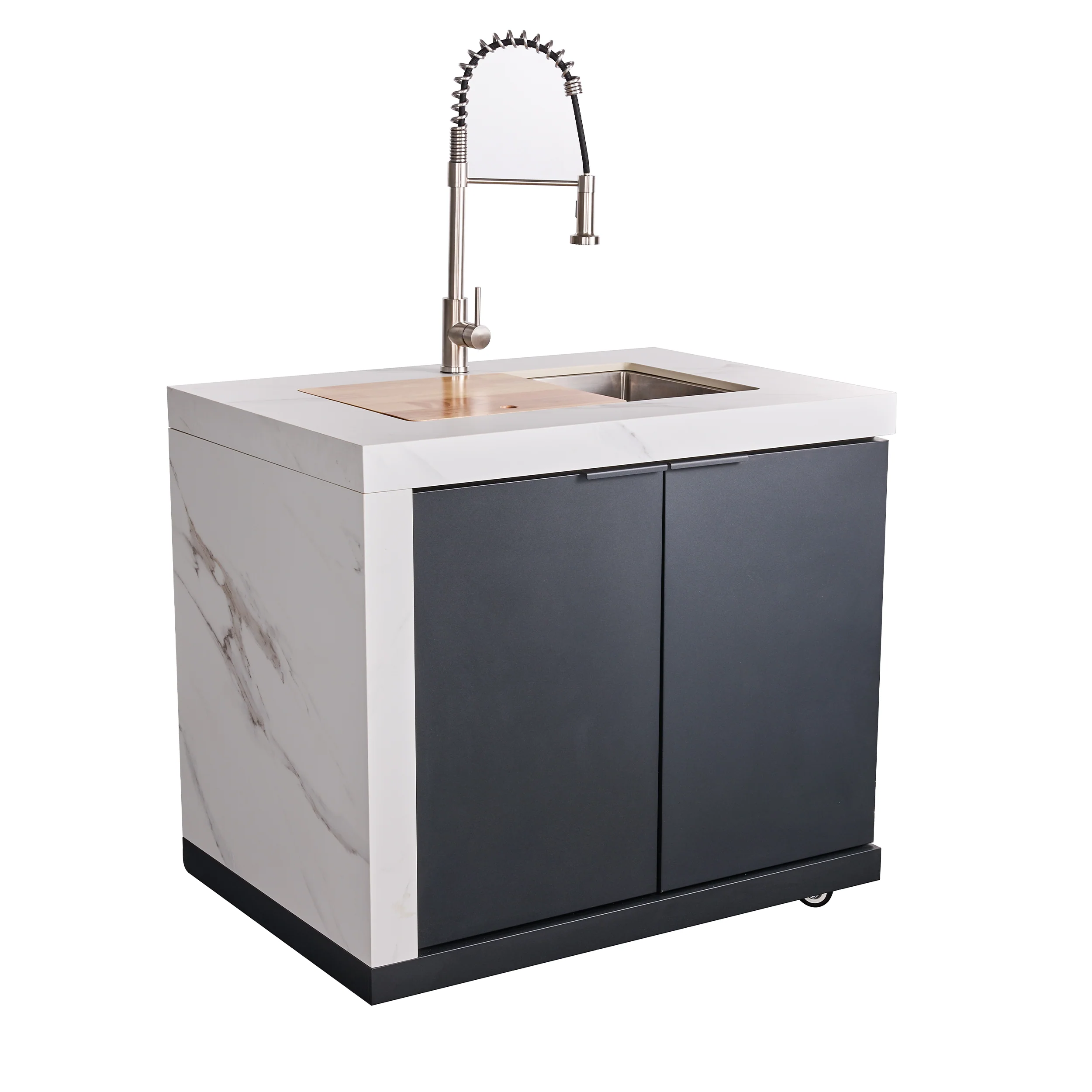 Forno Rimini Outdoor Kitchen: 30" BBQ 62,600 BTU, 4.8 cu.ft. Refrigerators, White Countertops - Image 15