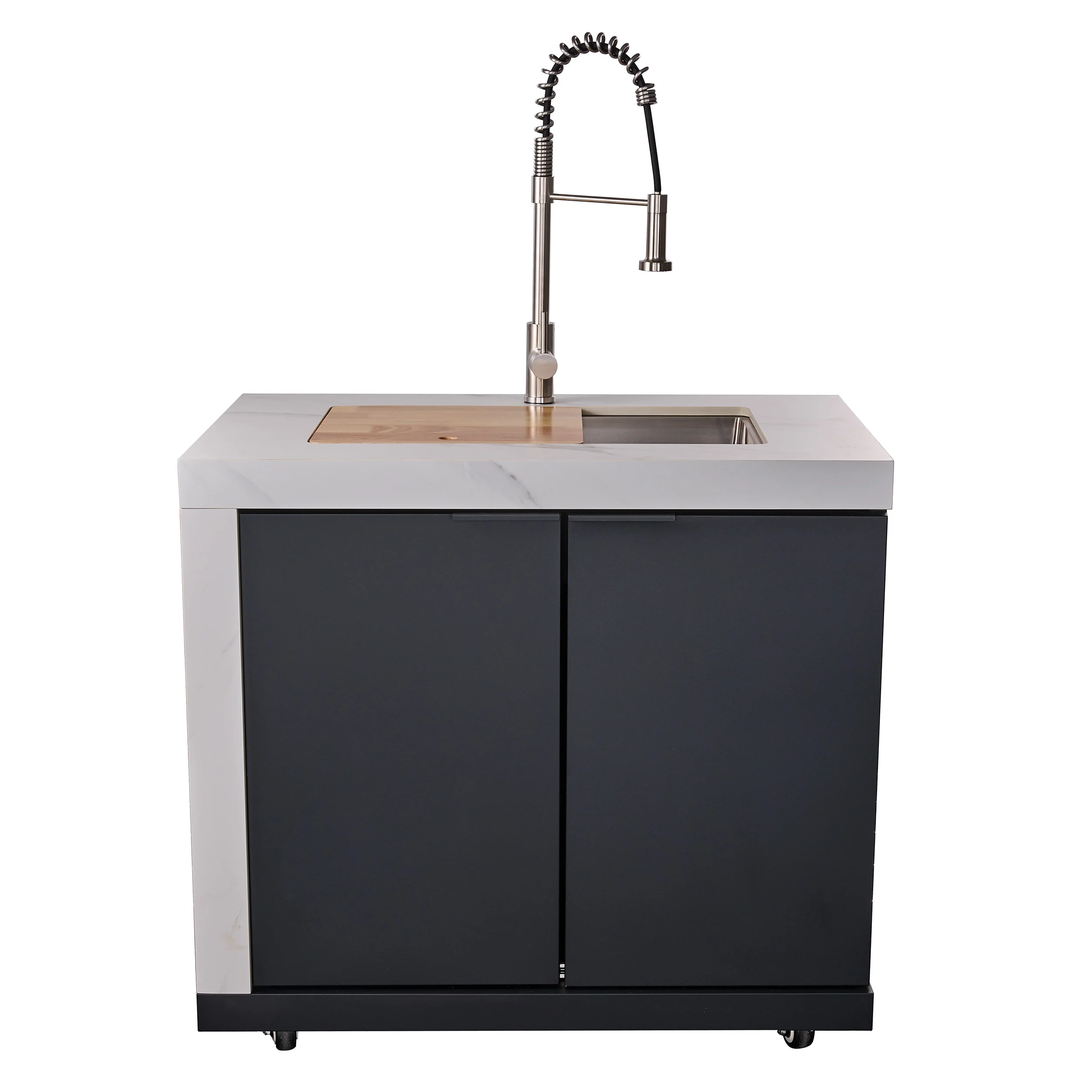 Forno Rimini Outdoor Kitchen: 30" BBQ 62,600 BTU, 4.8 cu.ft. Refrigerators, White Countertops - Image 16