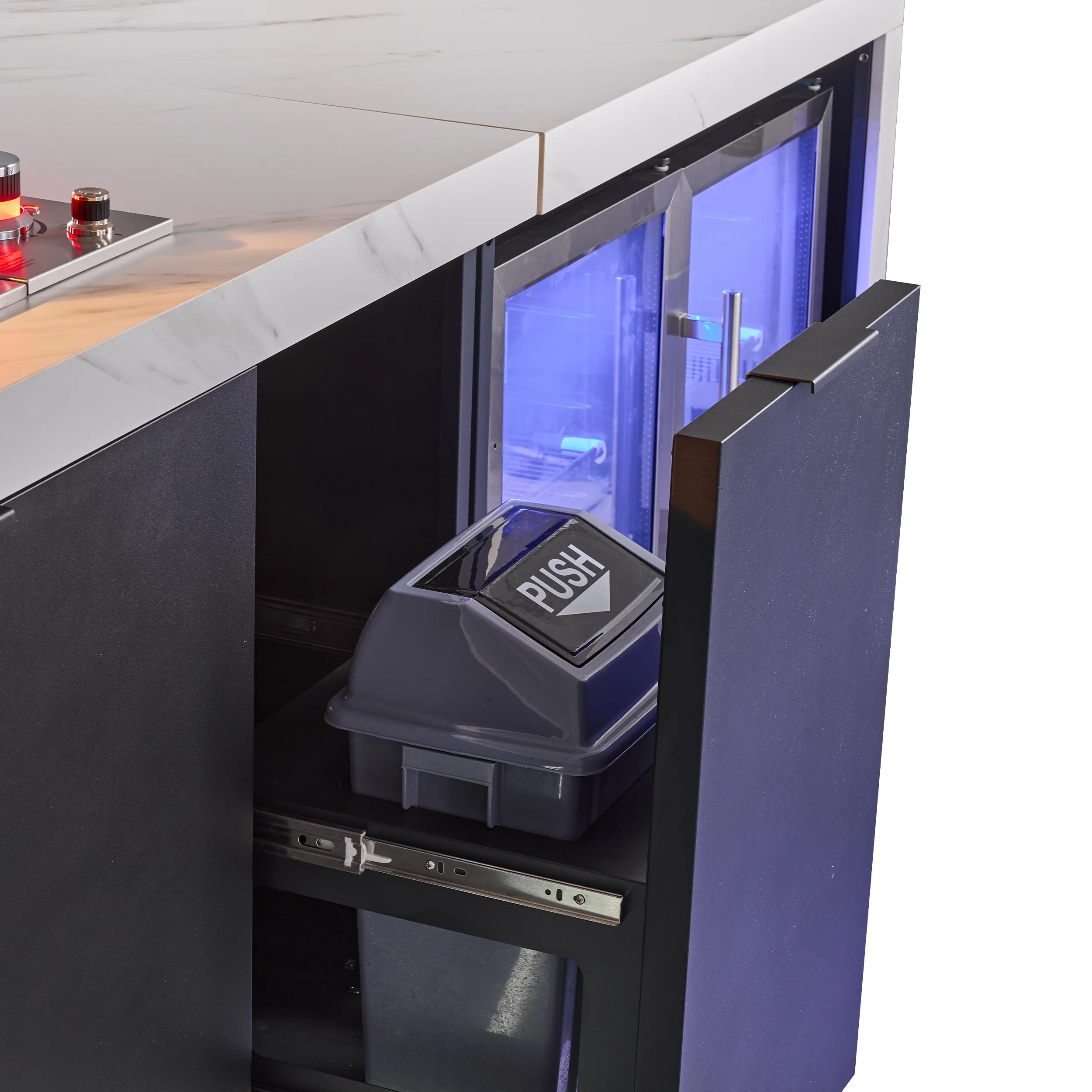 Forno Rimini Outdoor Kitchen: 30" BBQ 62,600 BTU, 4.8 cu.ft. Refrigerators, White Countertops - Image 18