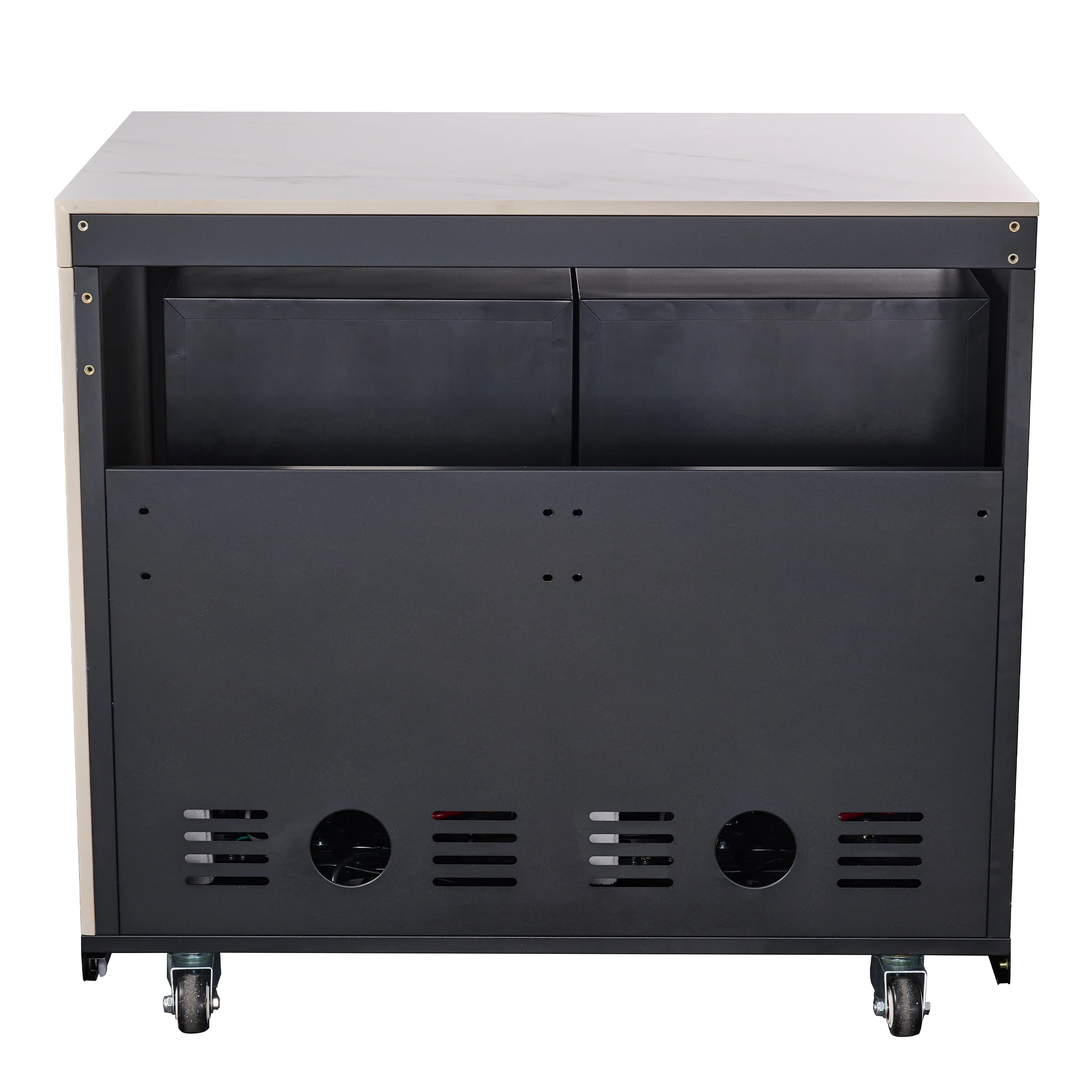 Forno Rimini Outdoor Kitchen: 30" BBQ 62,600 BTU, 4.8 cu.ft. Refrigerators, White Countertops - Image 22