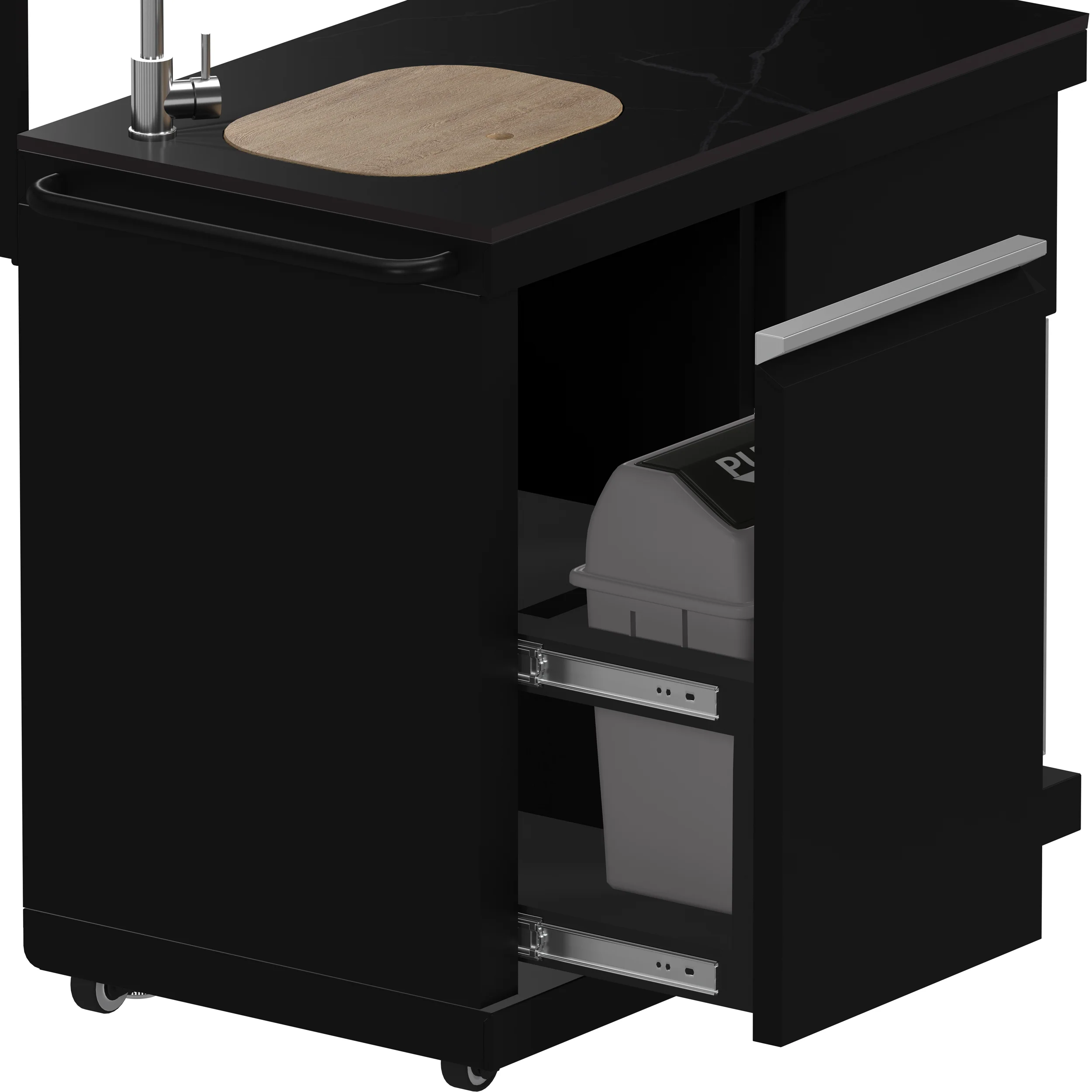 Forno All’Aperto 62,600 BTU BBQ, 3 Stainless Steel Burners, Infrared Burners, Sink Module, Black Sintered Stone Countertops, Bar and Beverage Center - Image 13