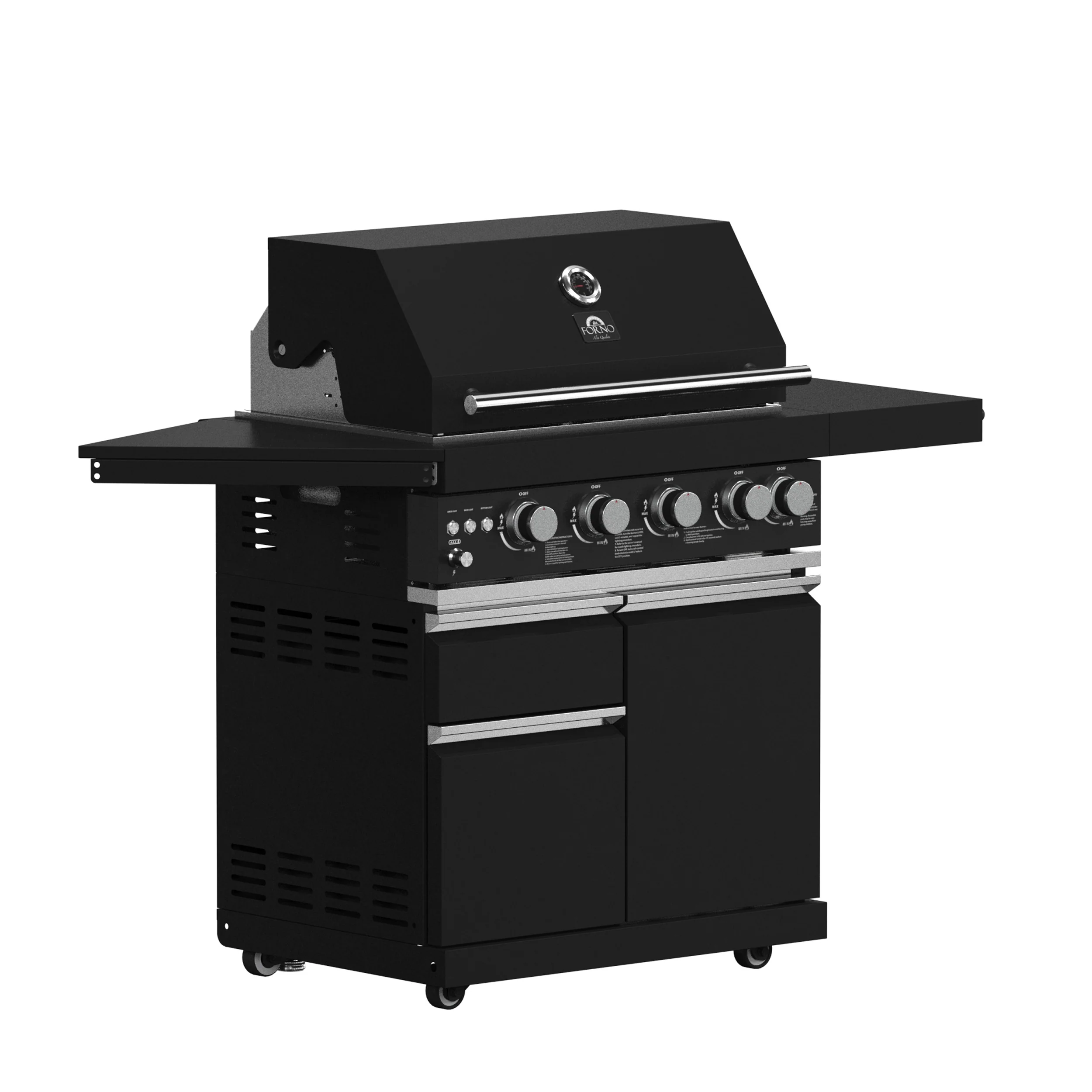 Forno All’Aperto 62,600 BTU BBQ, 3 Stainless Steel Burners, Infrared Burners, Sink Module, Black Sintered Stone Countertops, Bar and Beverage Center - Image 14