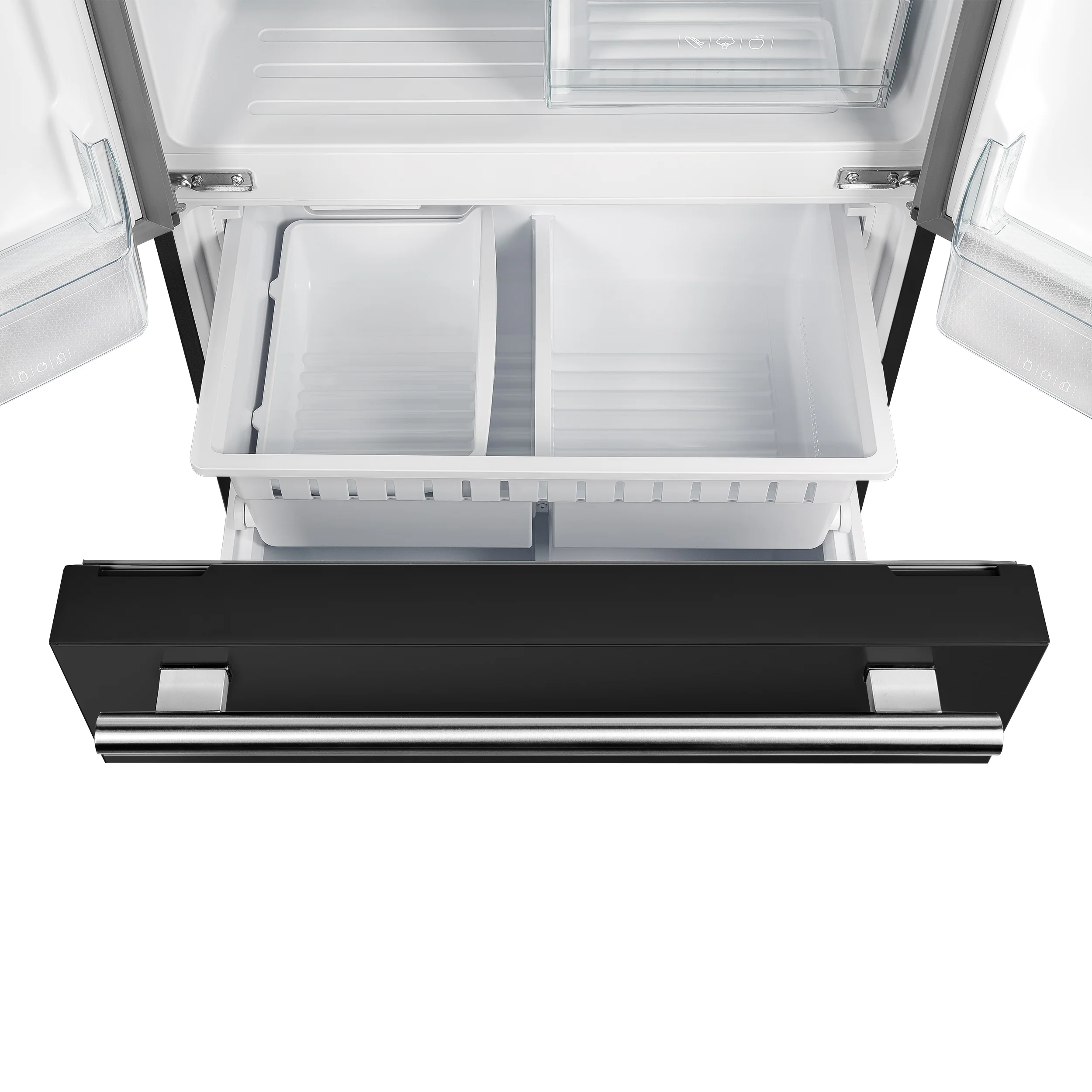 Forno Gallipoli Espresso 30-Inch Black French Door Refrigerator, Bottom Freezer, 17.5 Cu. Ft., No Frost, Ice Maker - Image 11