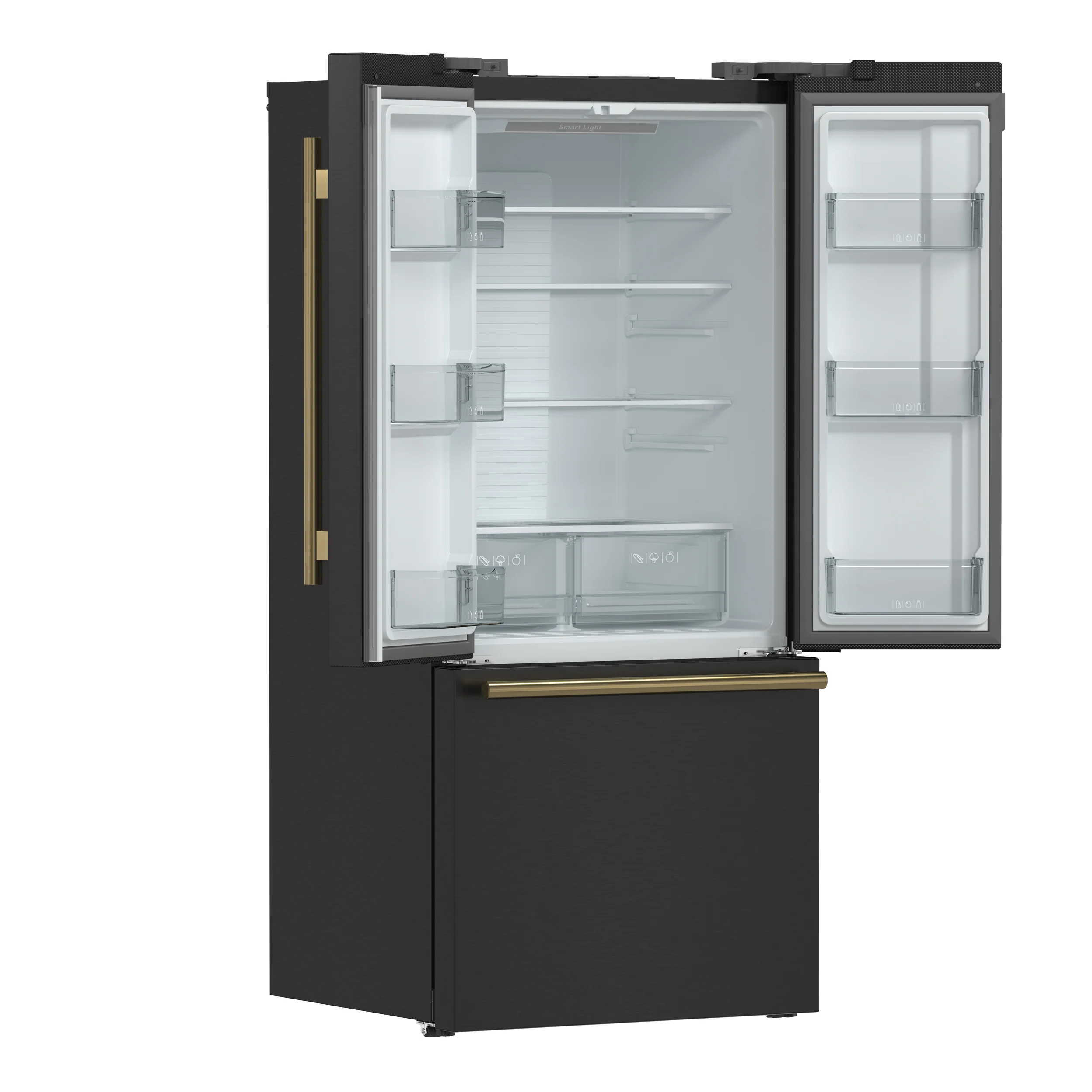 Forno Gallipoli Espresso 30-Inch Black French Door Refrigerator, Bottom Freezer, 17.5 Cu. Ft., No Frost, Ice Maker - Image 7