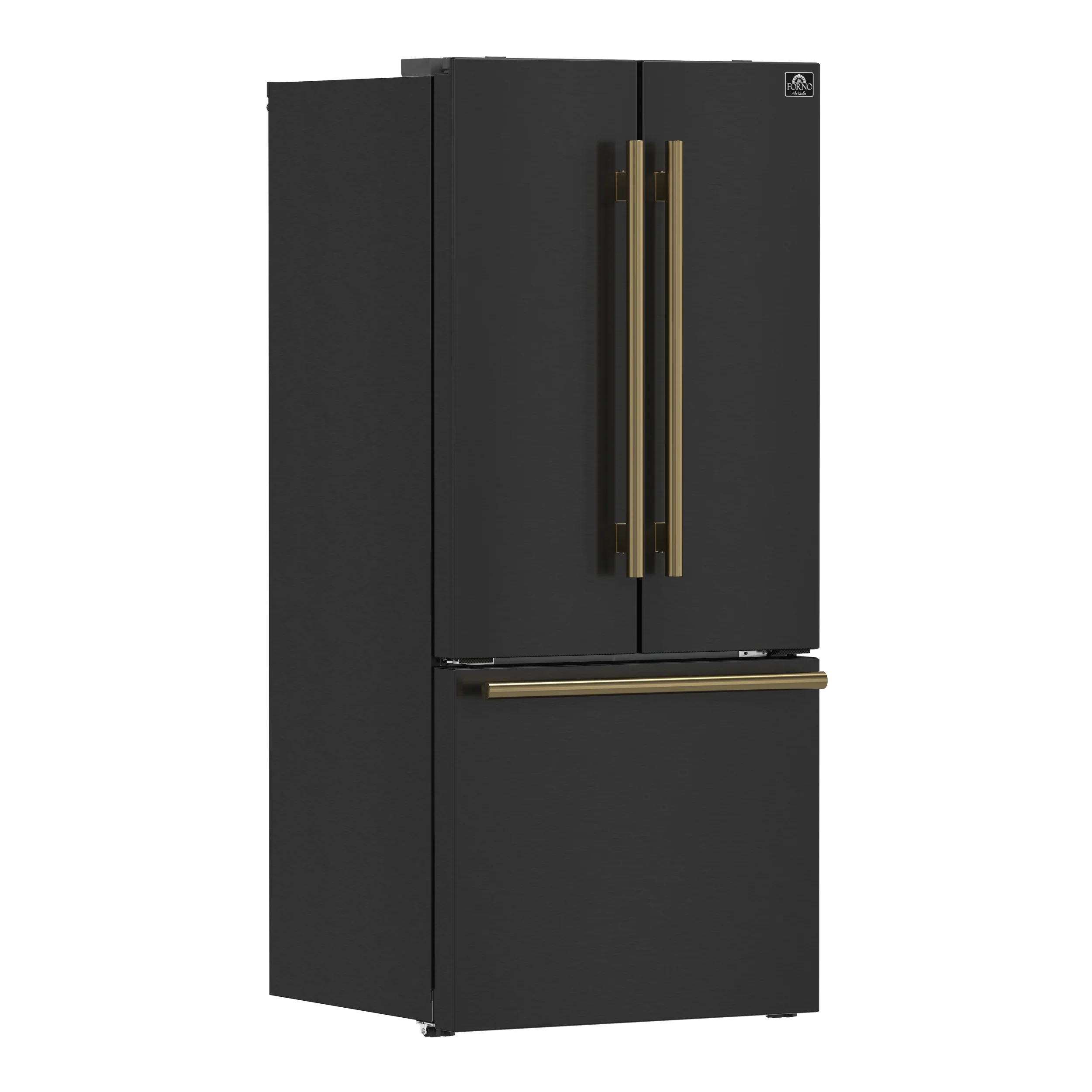 Forno Gallipoli Espresso 30-Inch Black French Door Refrigerator, Bottom Freezer, 17.5 Cu. Ft., No Frost, Ice Maker - Image 5