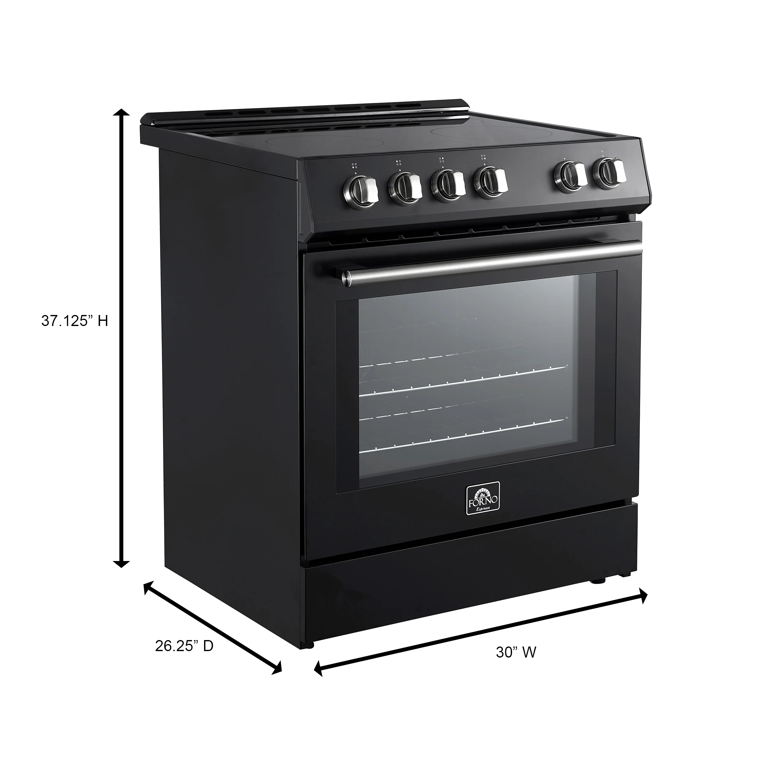 FORNO 2-Piece Black Kitchen Bundle - 30" Induction Range and 31" Bottom Freezer Refrigerator - Image 28