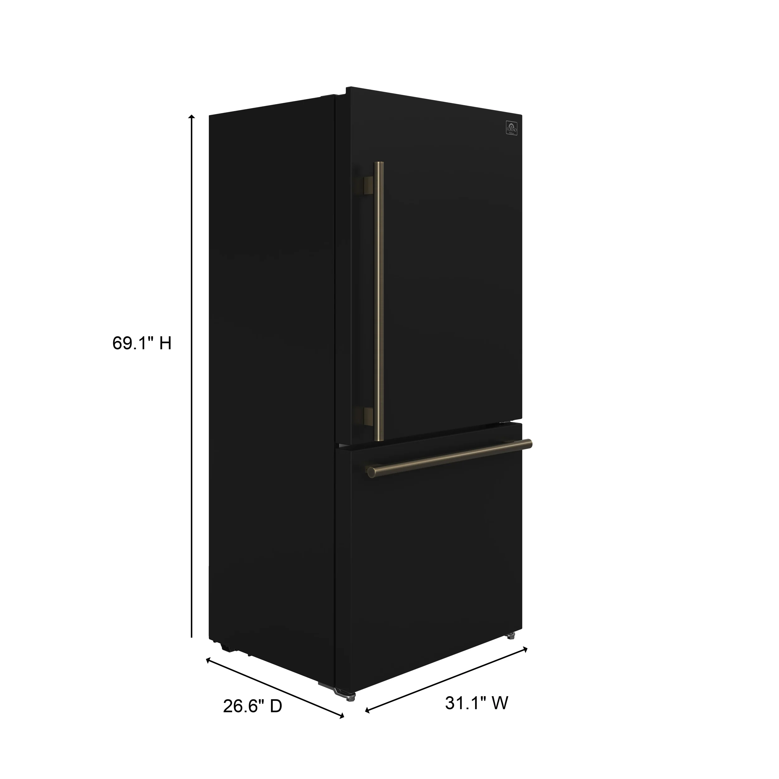 FORNO 2-Piece Black Kitchen Bundle - 30" Induction Range and 31" Bottom Freezer Refrigerator - Image 10