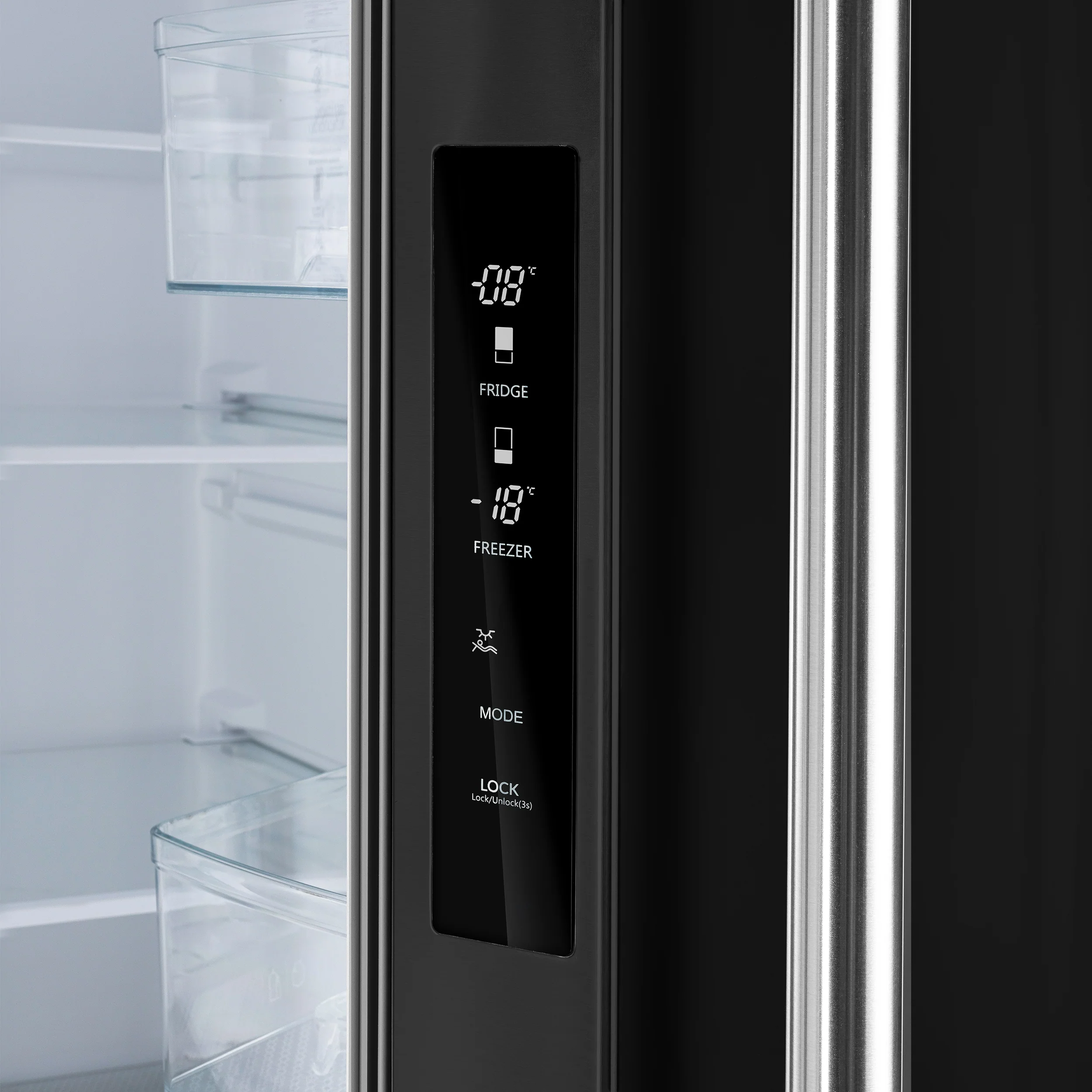 Forno Gallipoli Espresso 30-Inch Black French Door Refrigerator, Bottom Freezer, 17.5 Cu. Ft., No Frost, Ice Maker - Image 9