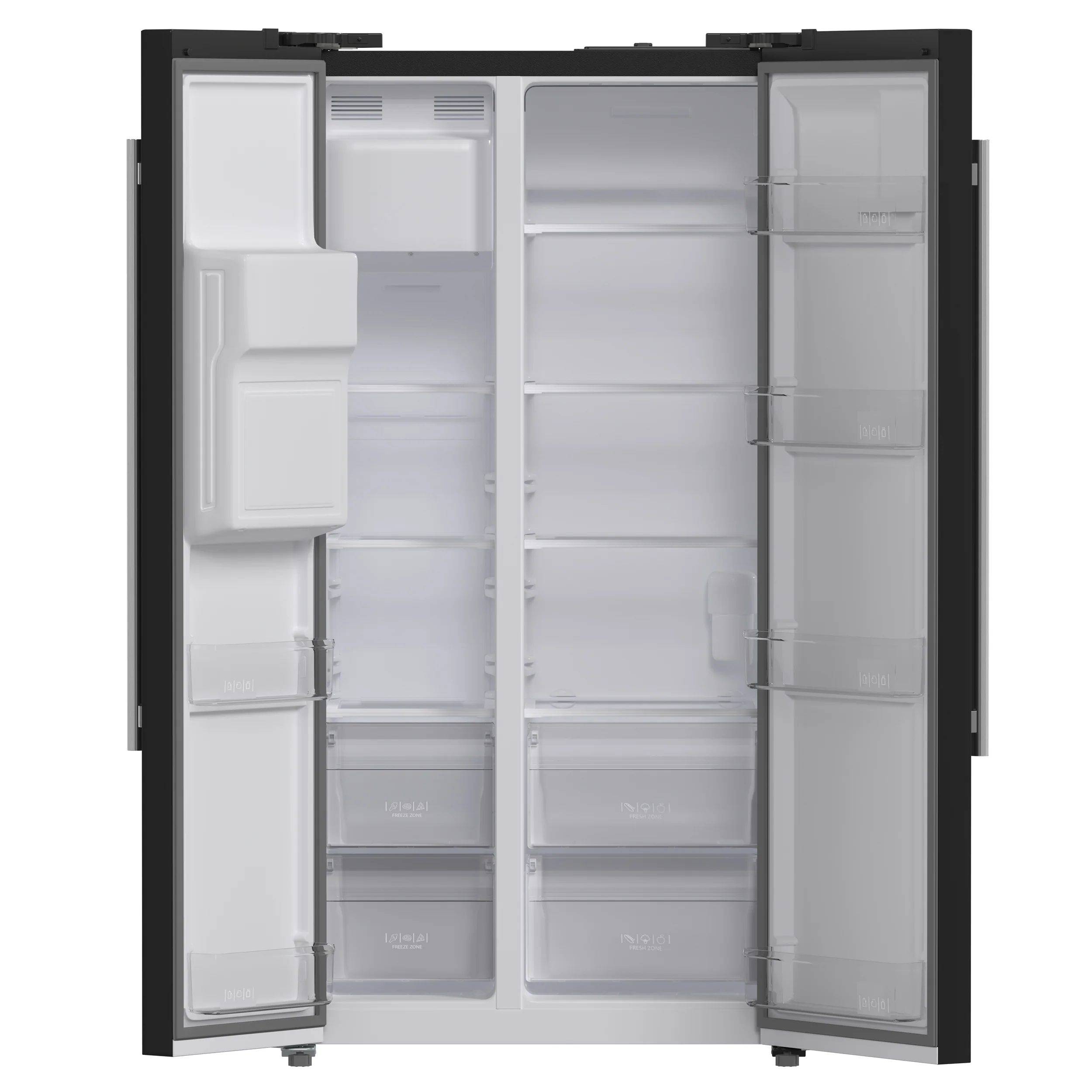 Forno Salerno Espresso 36-Inch Black Side-by-Side Refrigerator, 20 Cu. Ft., Frost-Free, Ice & Water Dispenser, ENERGY STAR Certified - Image 8