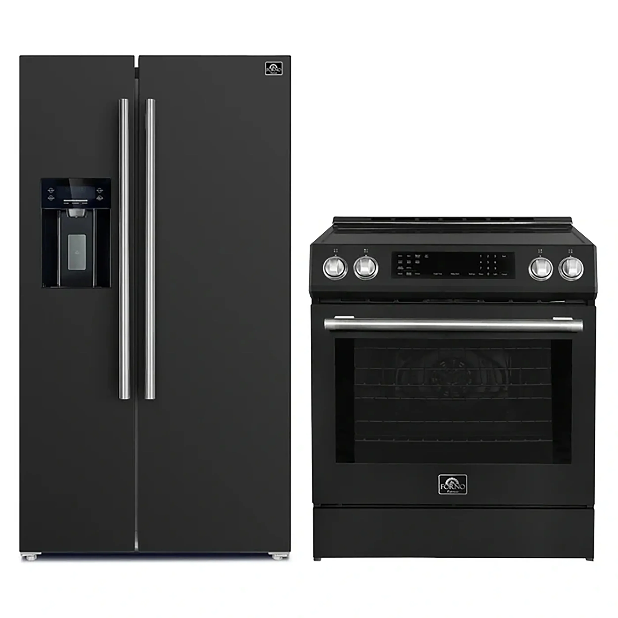 FORNO 2-Piece Black Kitchen Bundle - 30" Induction Range and 36" Bottom Freezer Refrigerator - Image 2